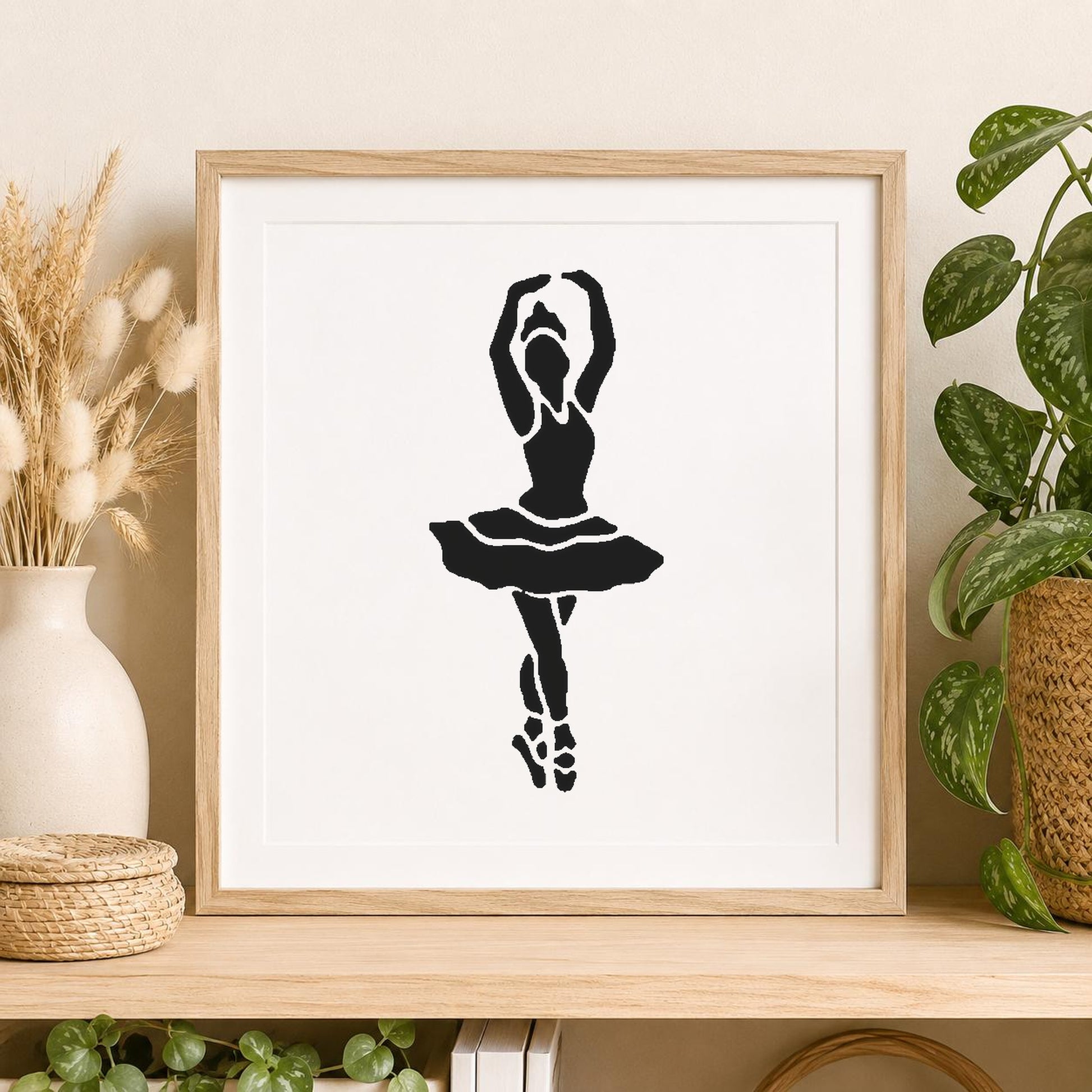 Ballet Dancer In Tutu Arms Raised stencil photo 2
