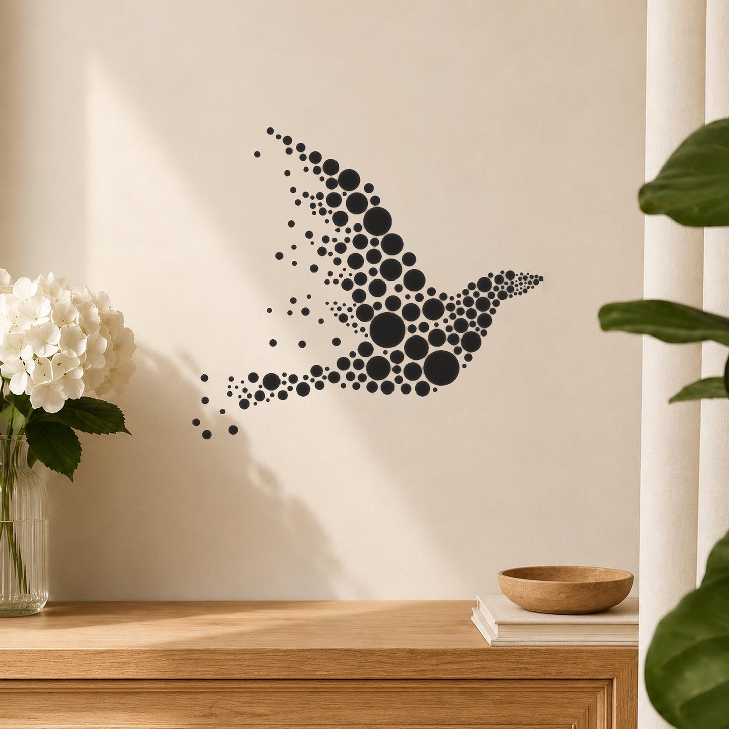 Bird Shape Made Of Circles In stencil photo 5