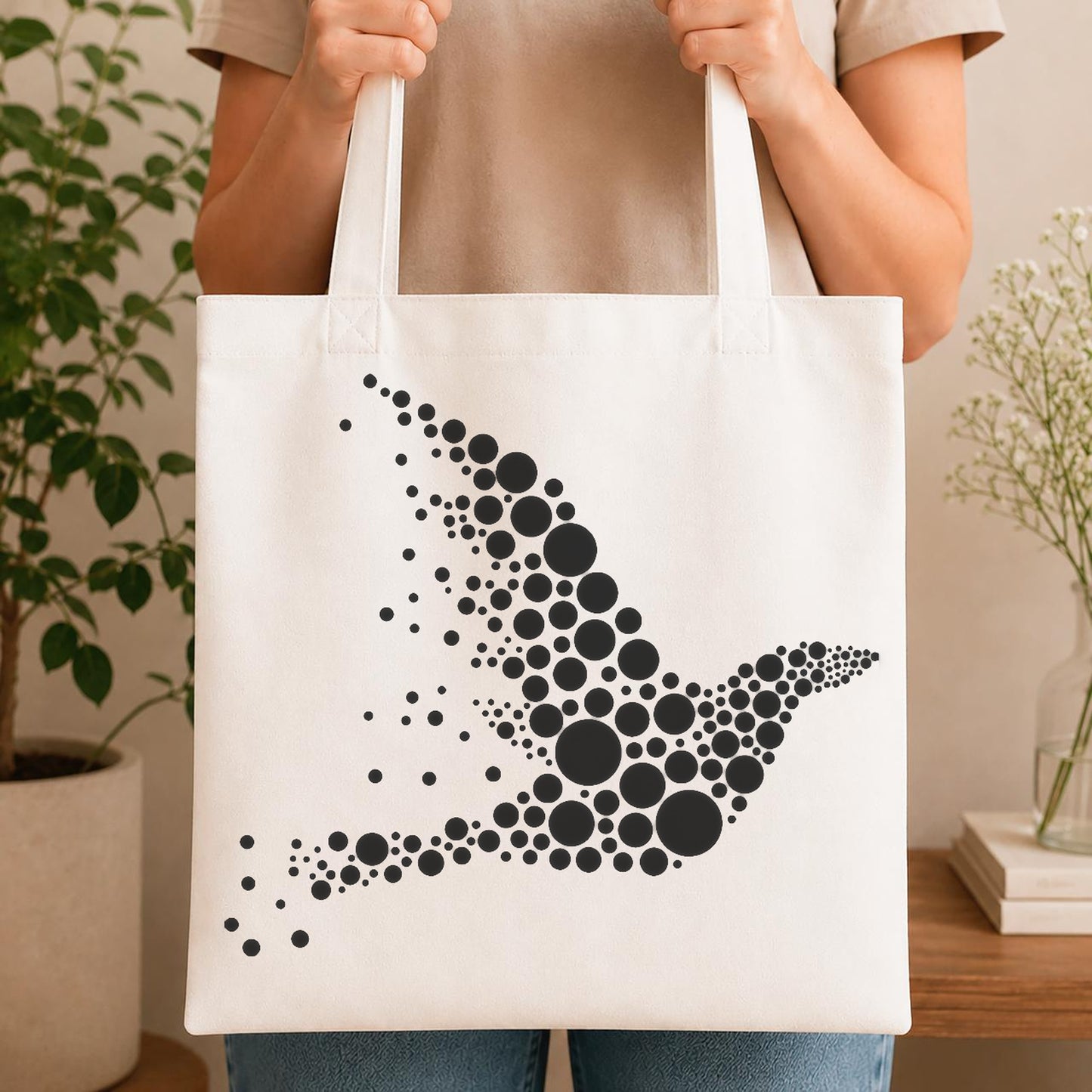 Bird Shape Made Of Circles In stencil photo 4
