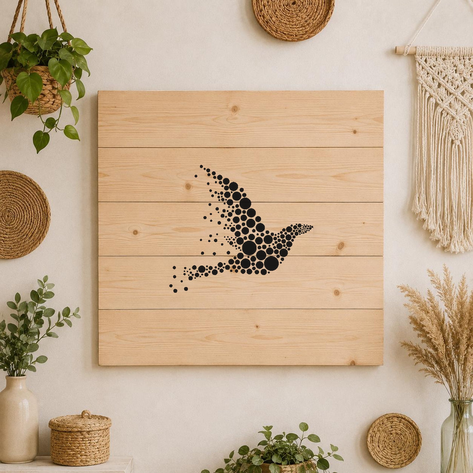 Bird Shape Made Of Circles In stencil photo 3
