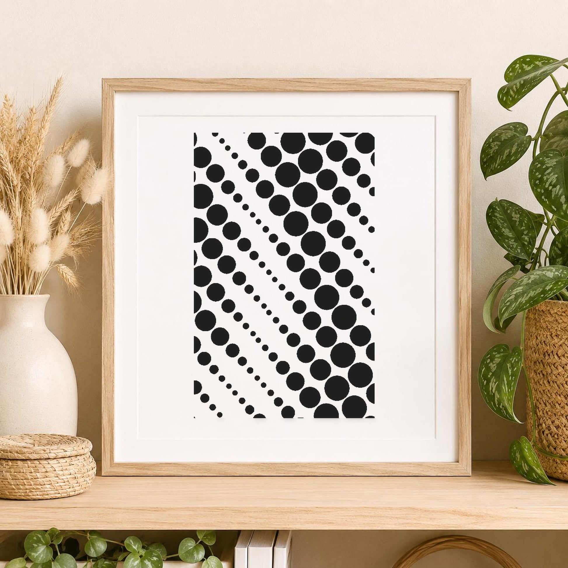 Circular Shapes Arranged In Diagonal With stencil photo 2