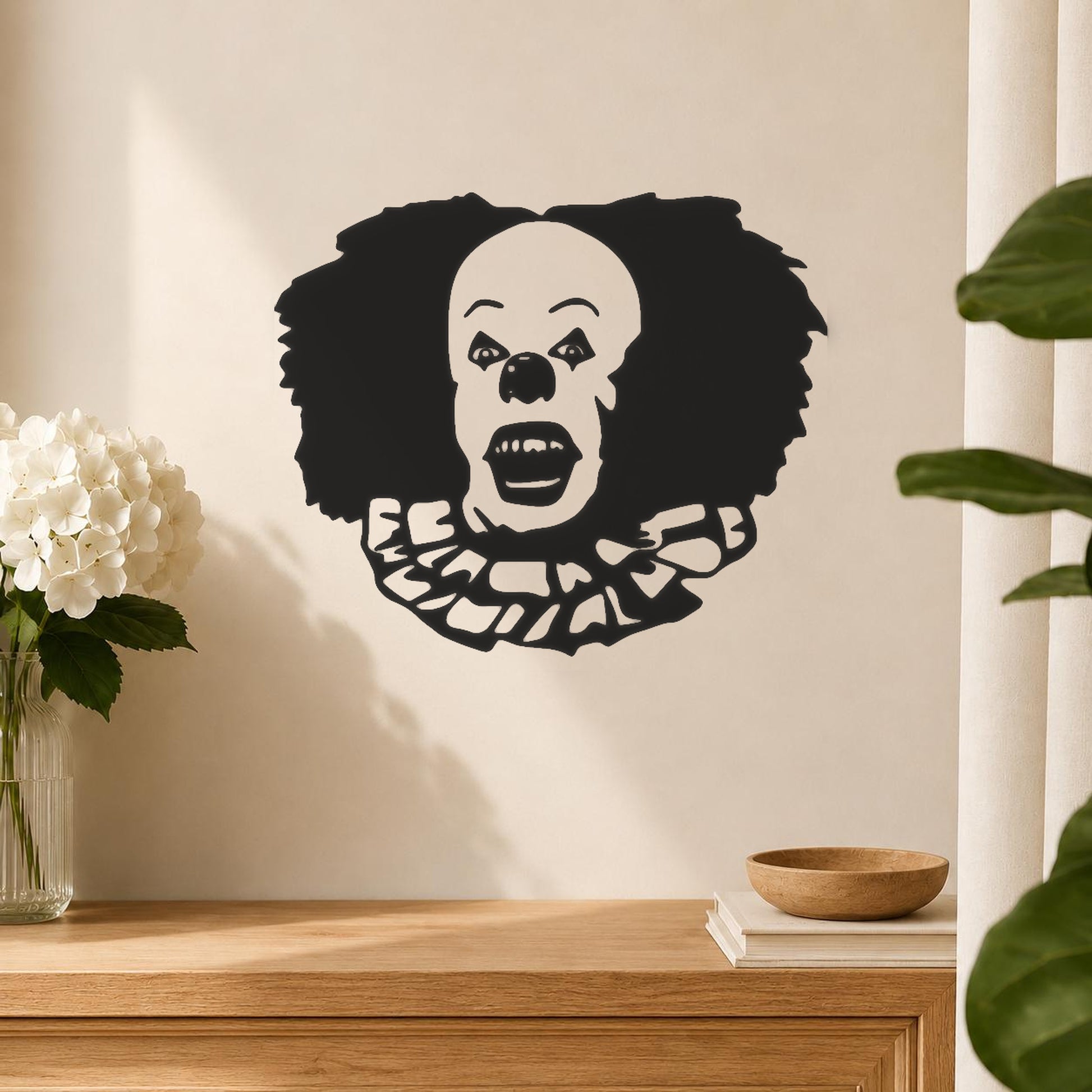 Clown Face With Large Hair And stencil photo 5