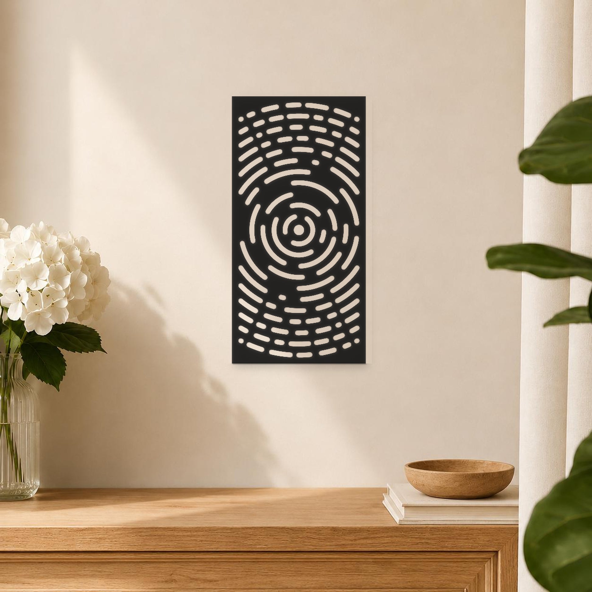 Concentric Circles And Curved Arranged In stencil photo 5