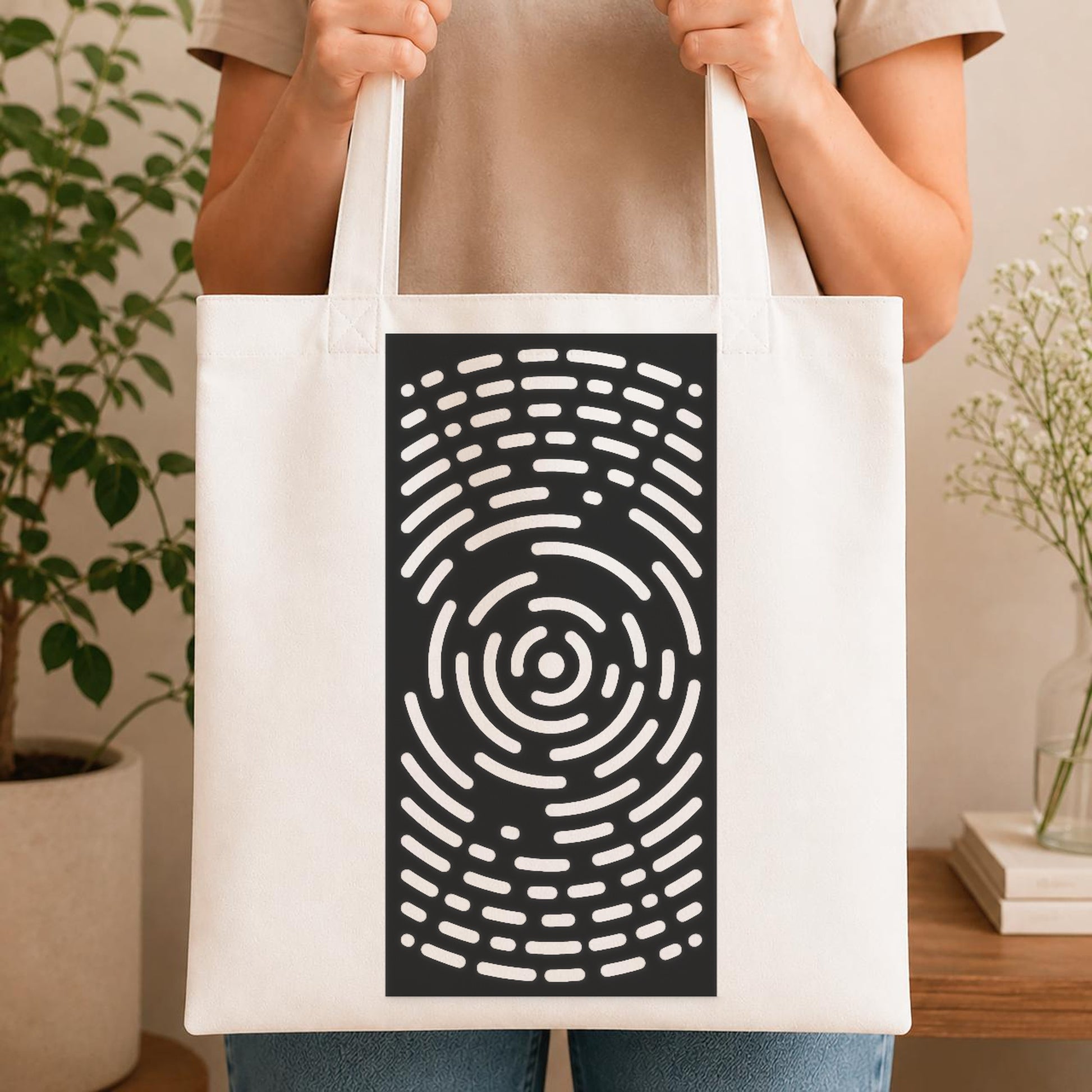 Concentric Circles And Curved Arranged In stencil photo 4