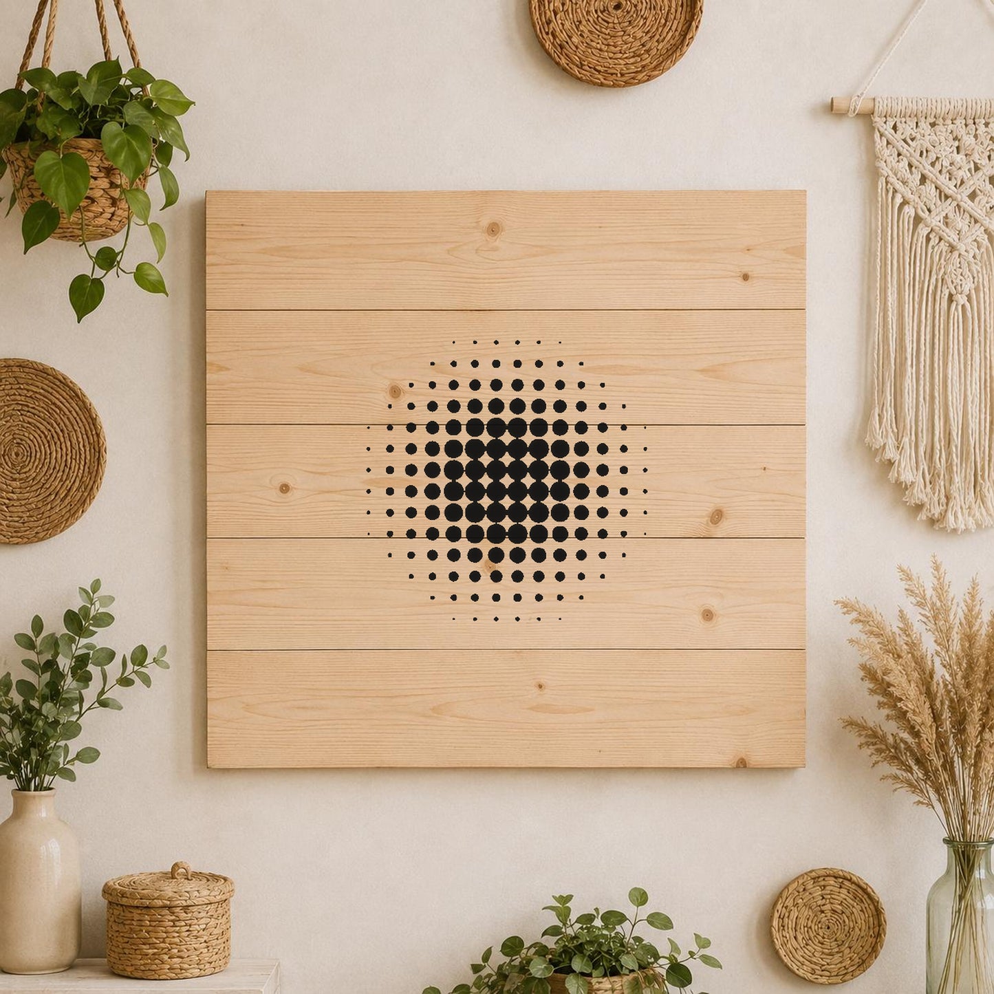 Concentric Circles Arranged In Grid With stencil photo 3