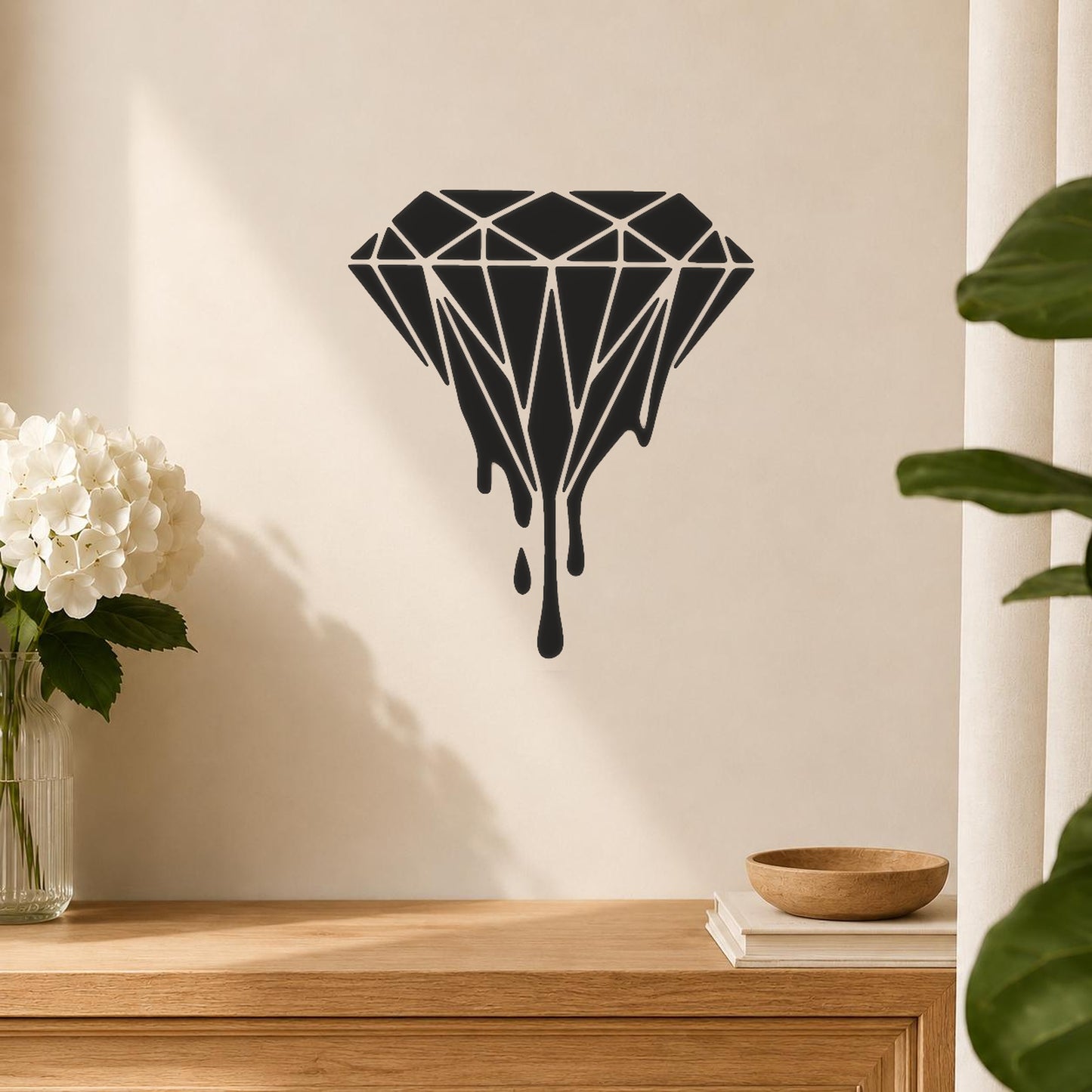 Diamond Shape With Geometric Facets And stencil photo 5