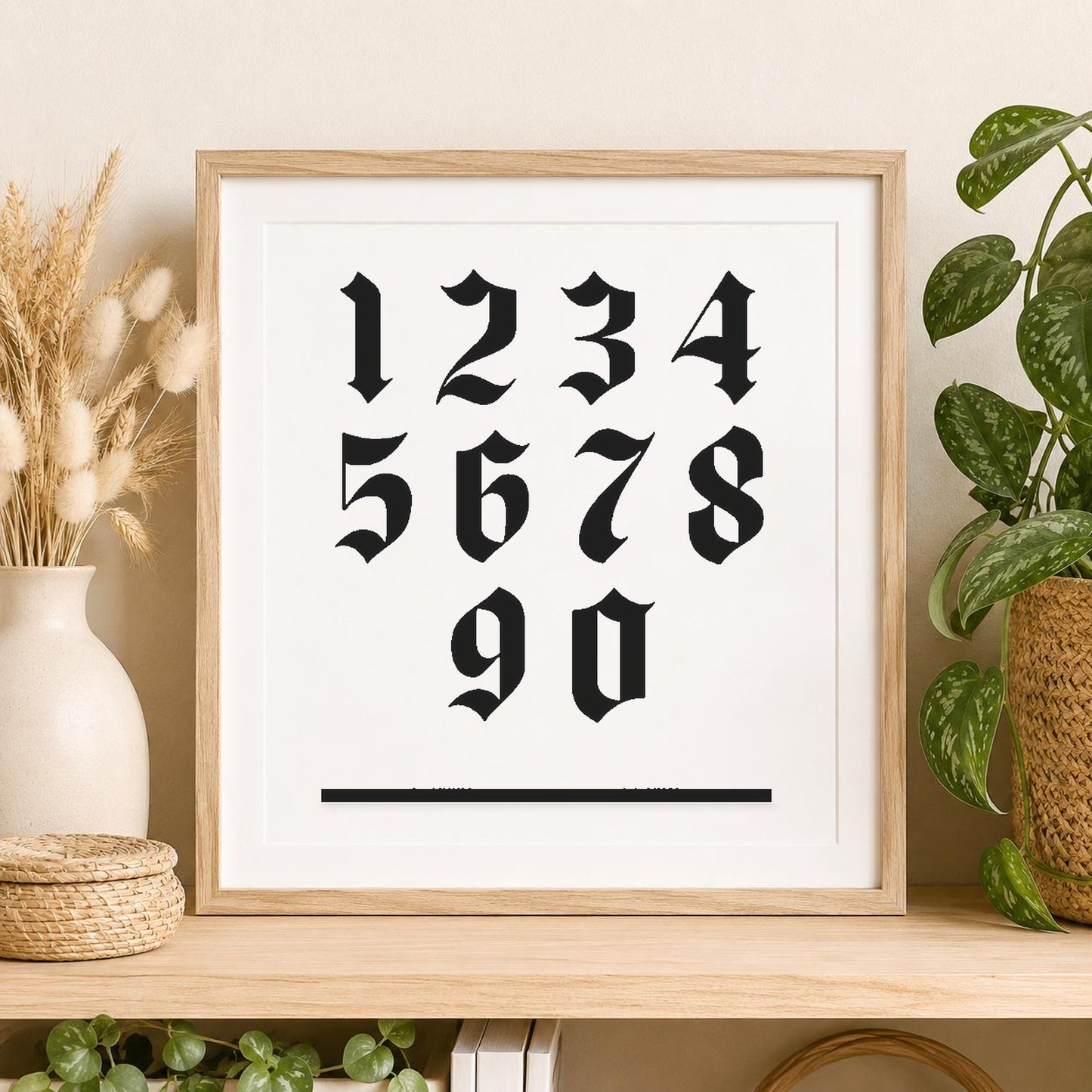 Digits Arranged In Grid With Some stencil photo 2