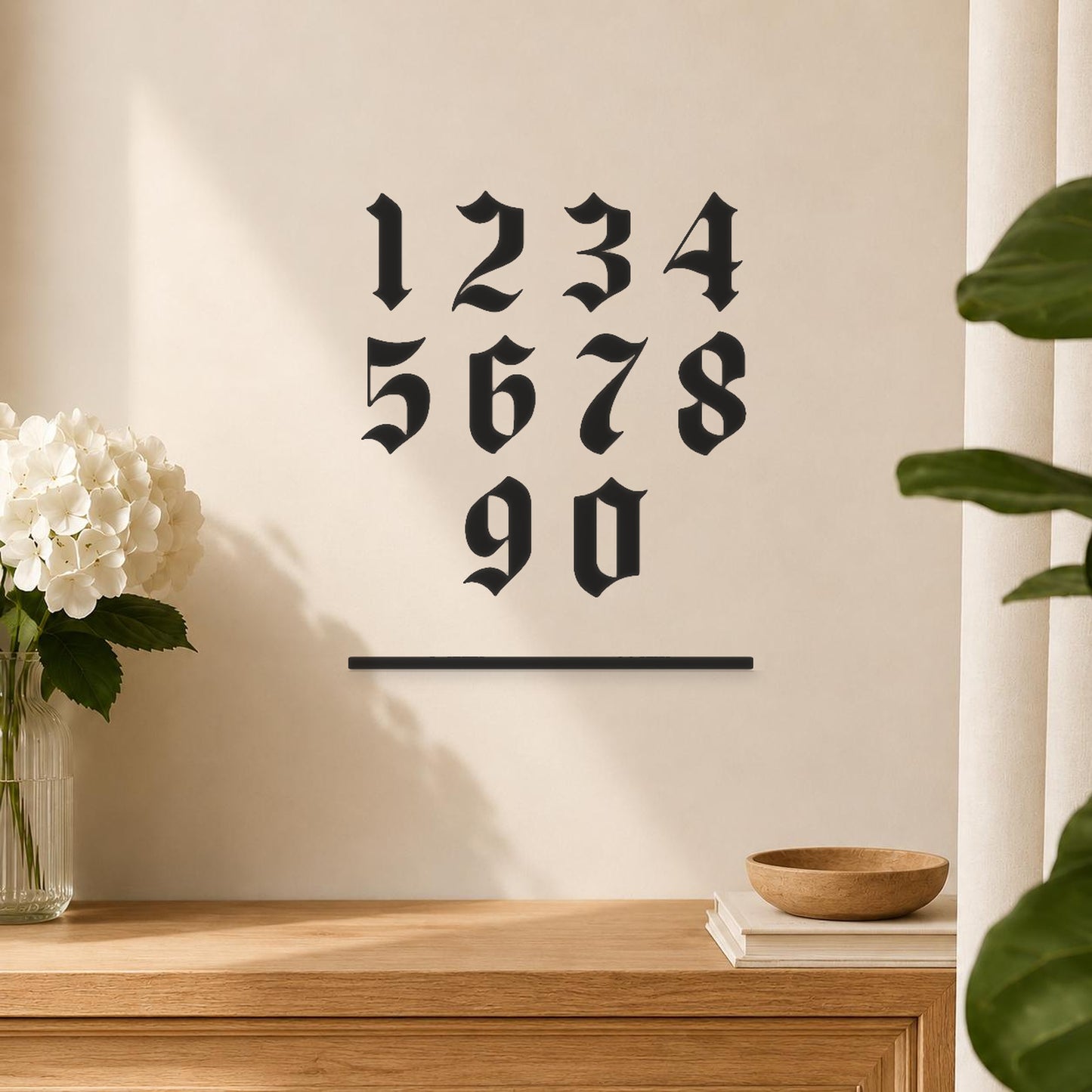 Digits Arranged In Grid With Some stencil photo 5