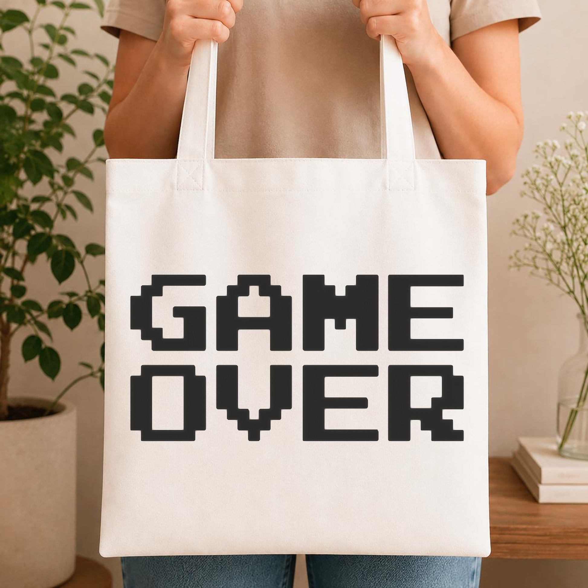 Displaying Game Over In Blocky Font stencil photo 4