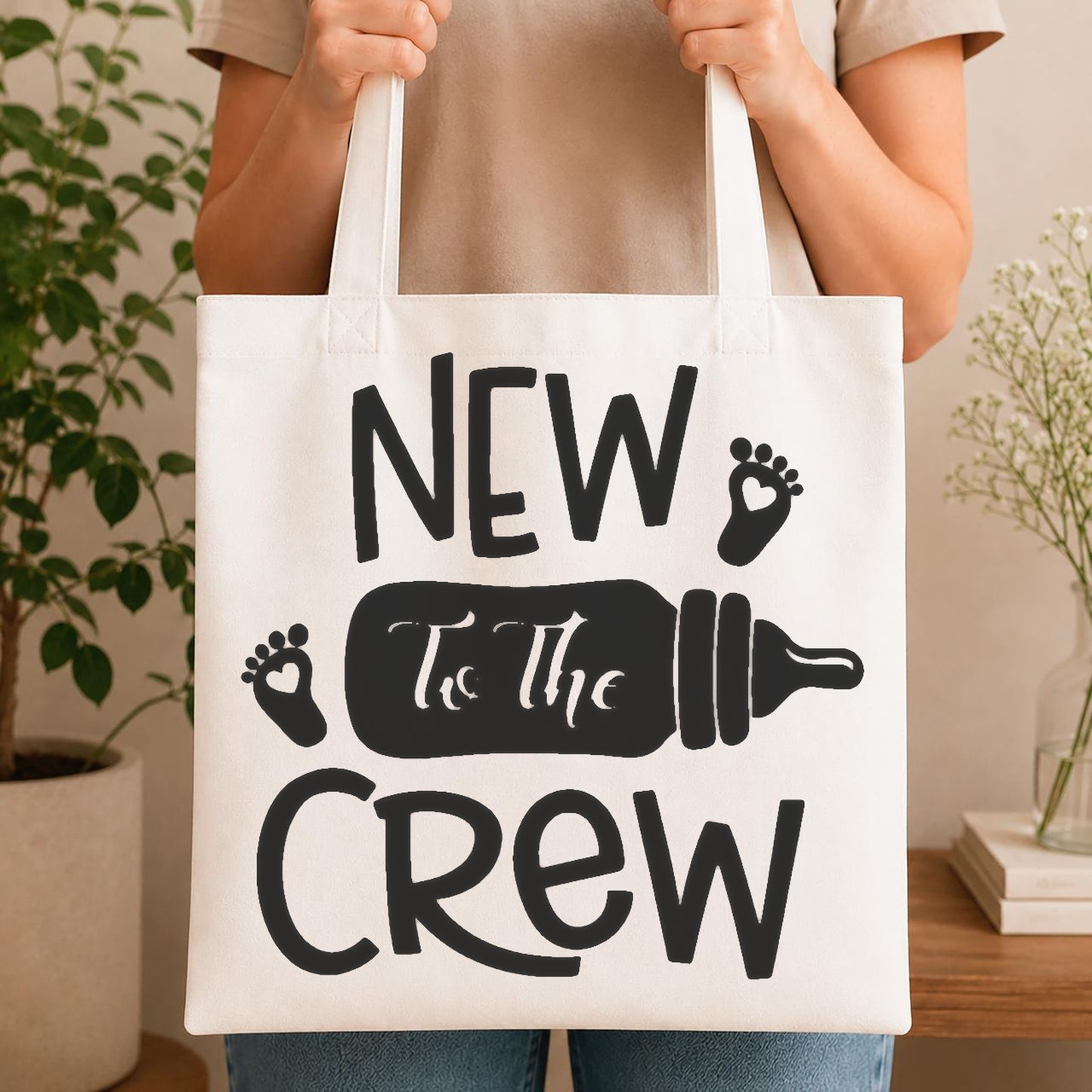Displays New To The Crew Baby stencil photo 4
