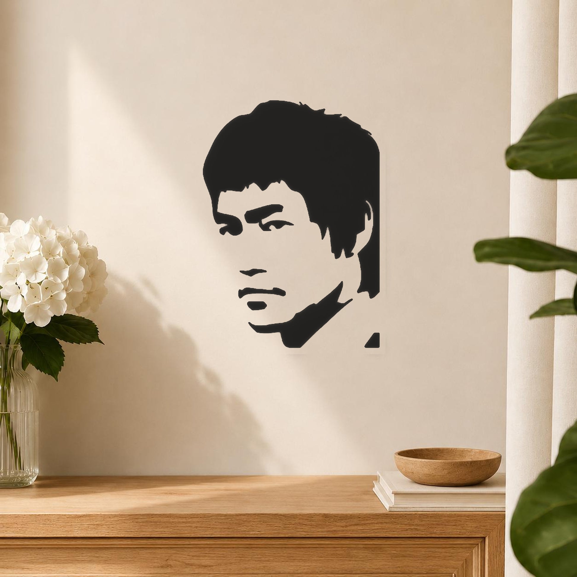 Face With Short Hair Intense Expression stencil photo 5