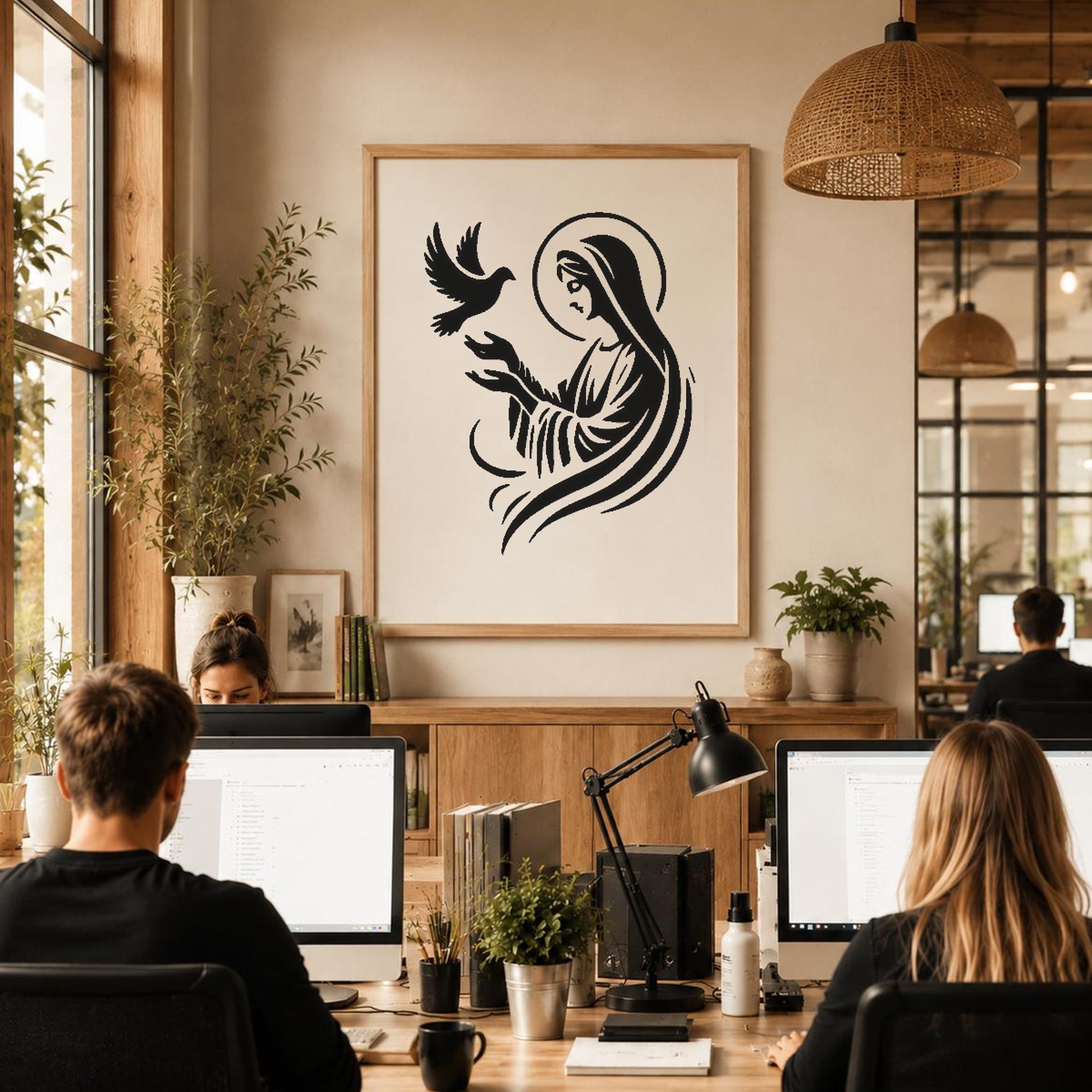 Figure With Long Hair And Arms stencil photo 6