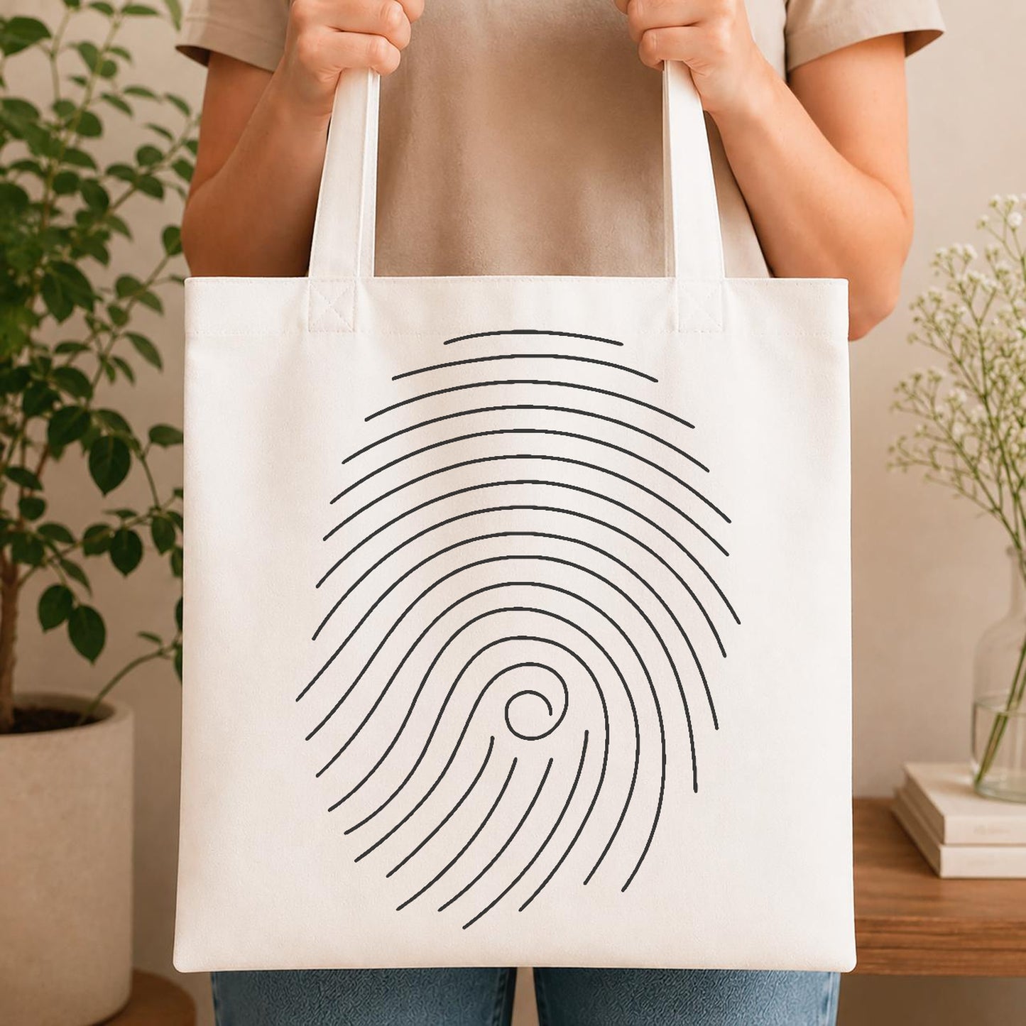Fingerprint With Concentric Curves And Swirl stencil photo 4