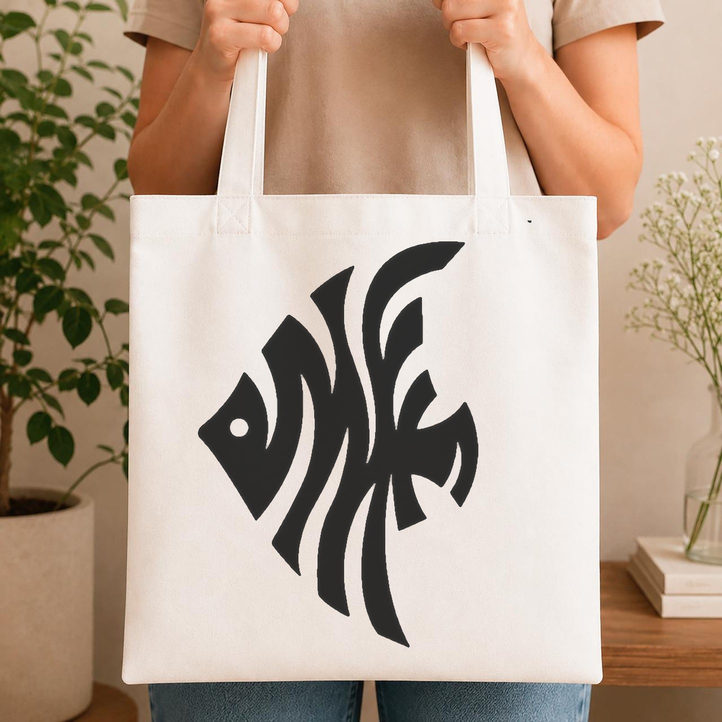 Fish Shape With Curved And Circular stencil photo 4