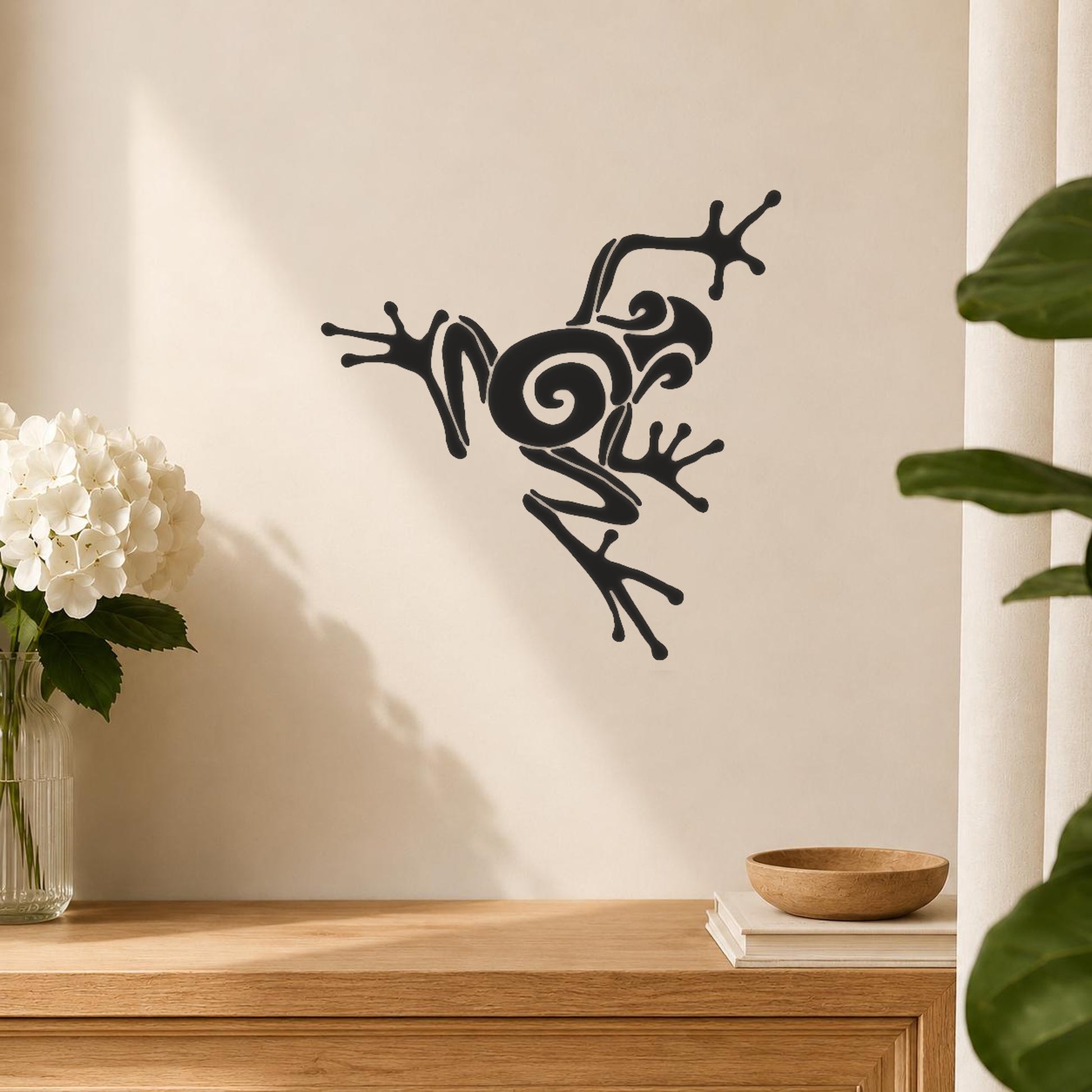 Frog With Extended Limbs And Curled stencil photo 5