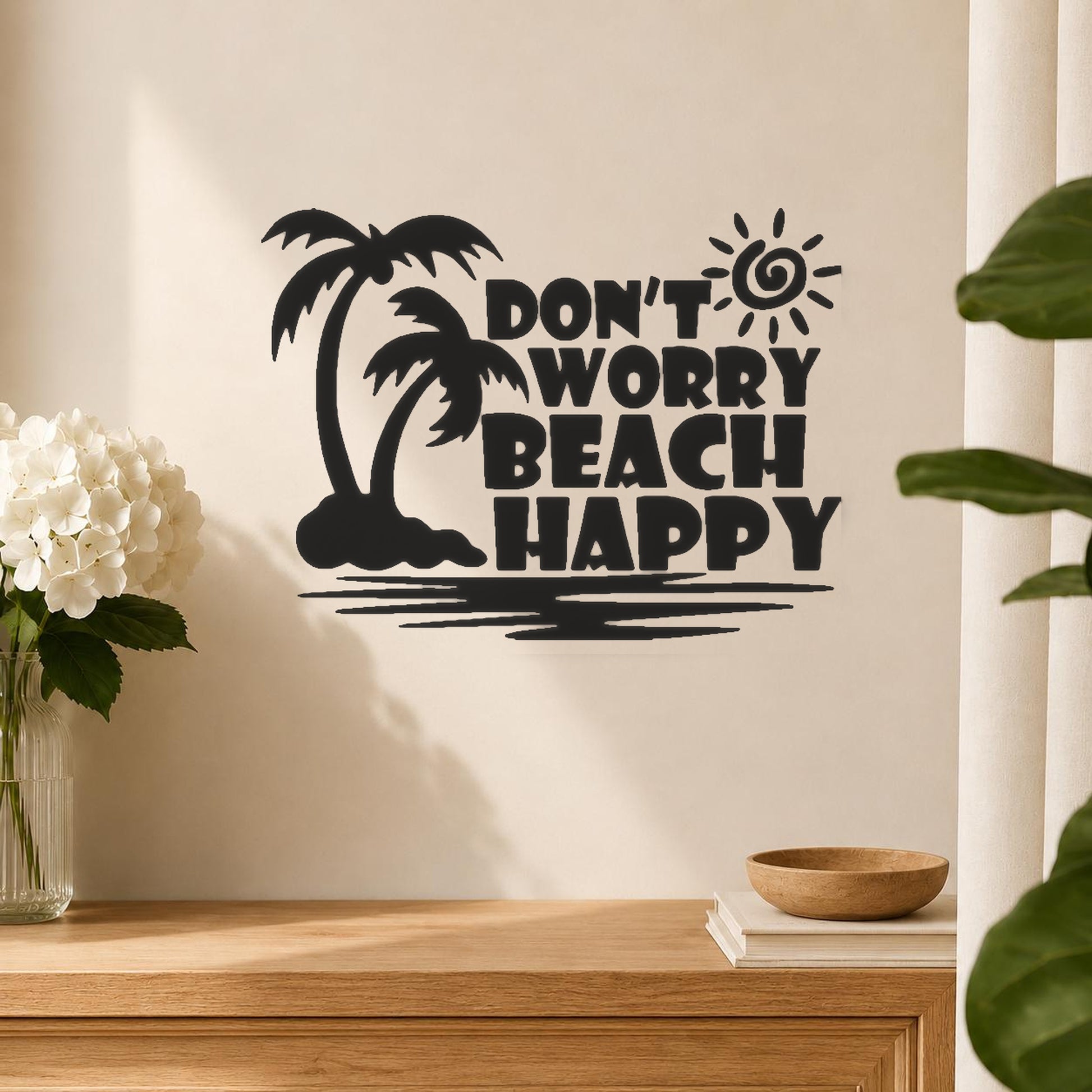 Includes Don Worry Beach Happy Palm stencil photo 5