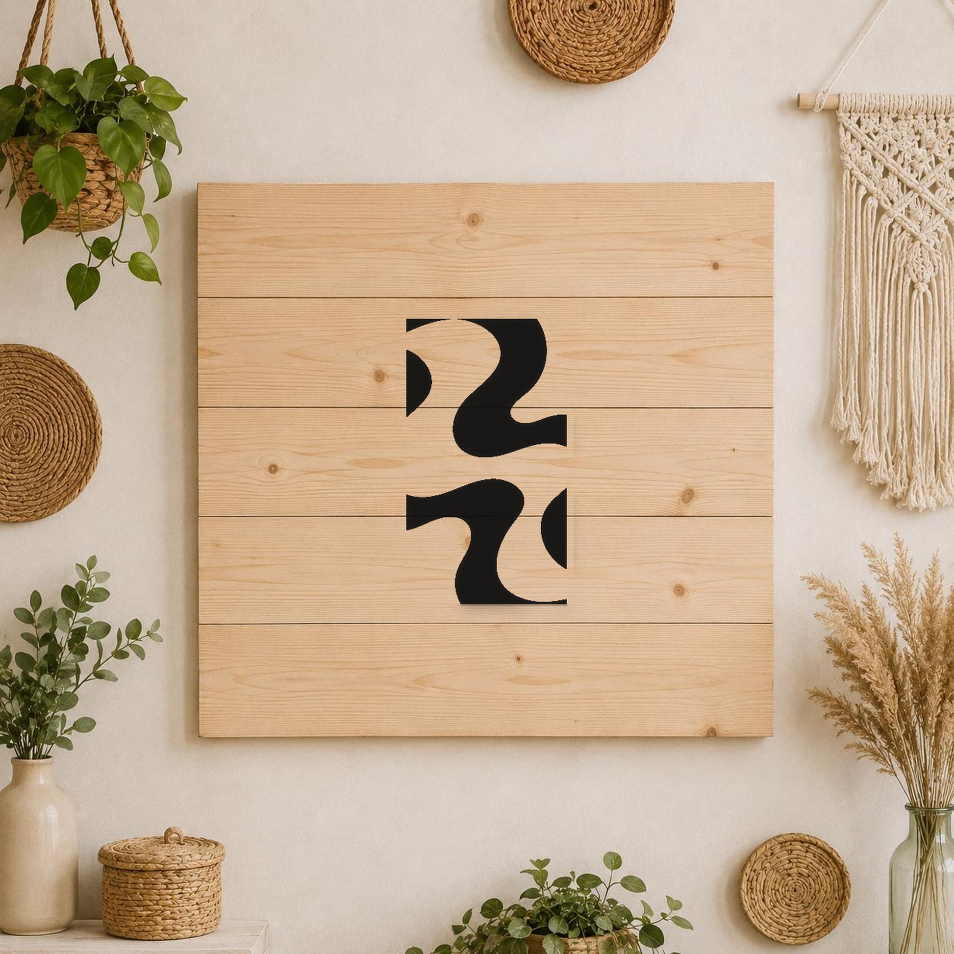 Irregular Shapes With Curves And Twists stencil photo 3