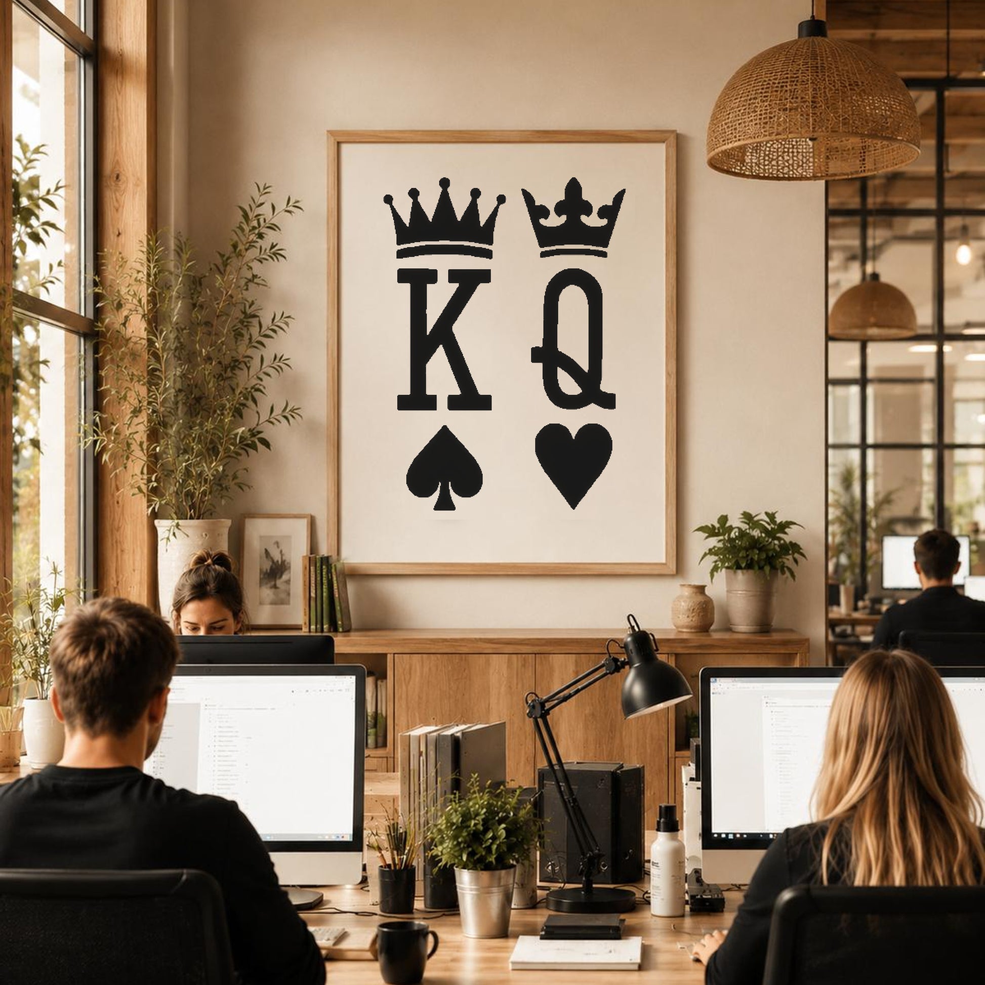 King Symbol With Crown Queen Symbol stencil photo 6