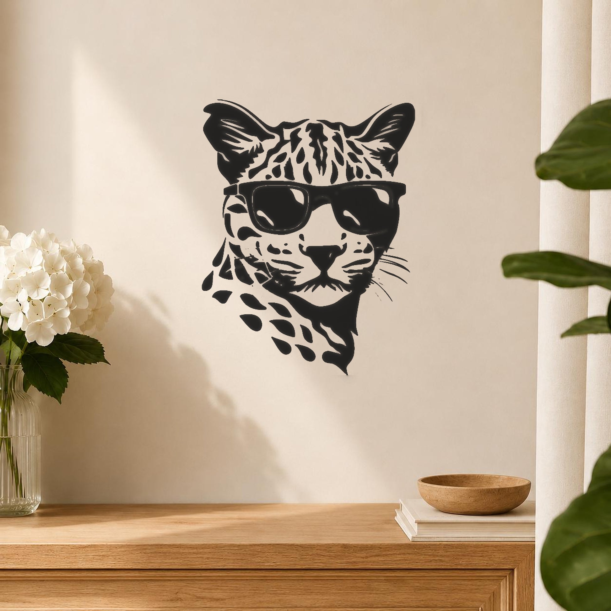 Leopard Sunglasses stencil photo 5