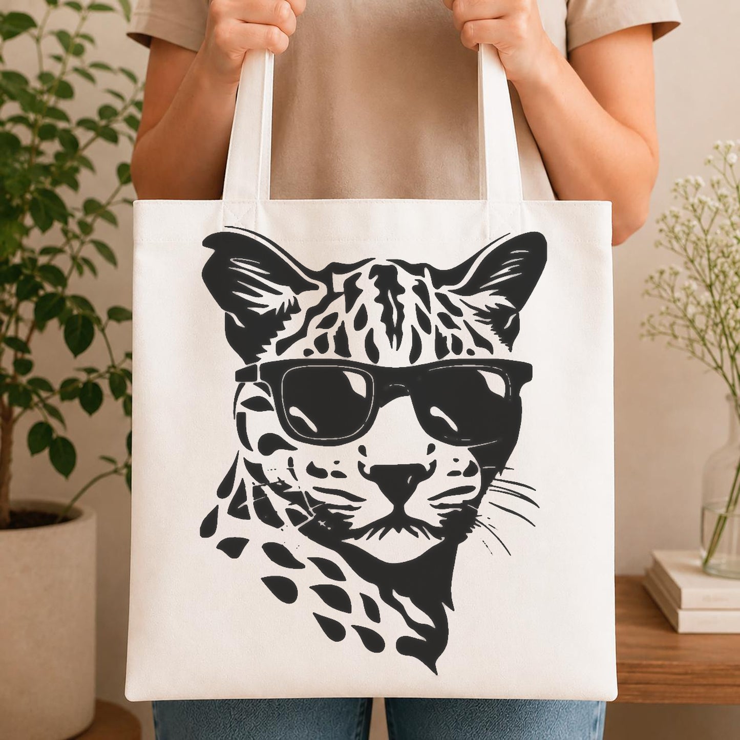 Leopard Sunglasses stencil photo 4