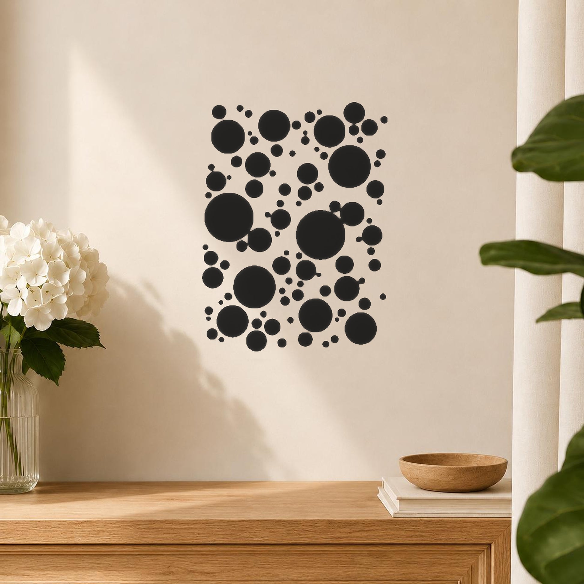 Multiple Circles Of Various Sizes Scattered stencil photo 5