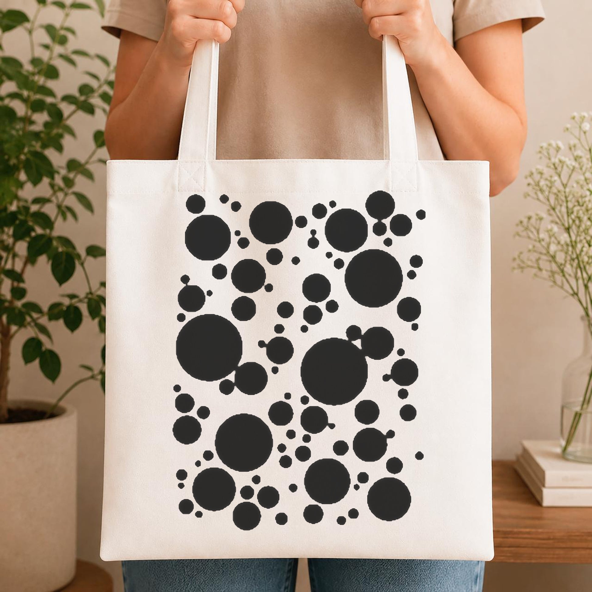 Multiple Circles Of Various Sizes Scattered stencil photo 4