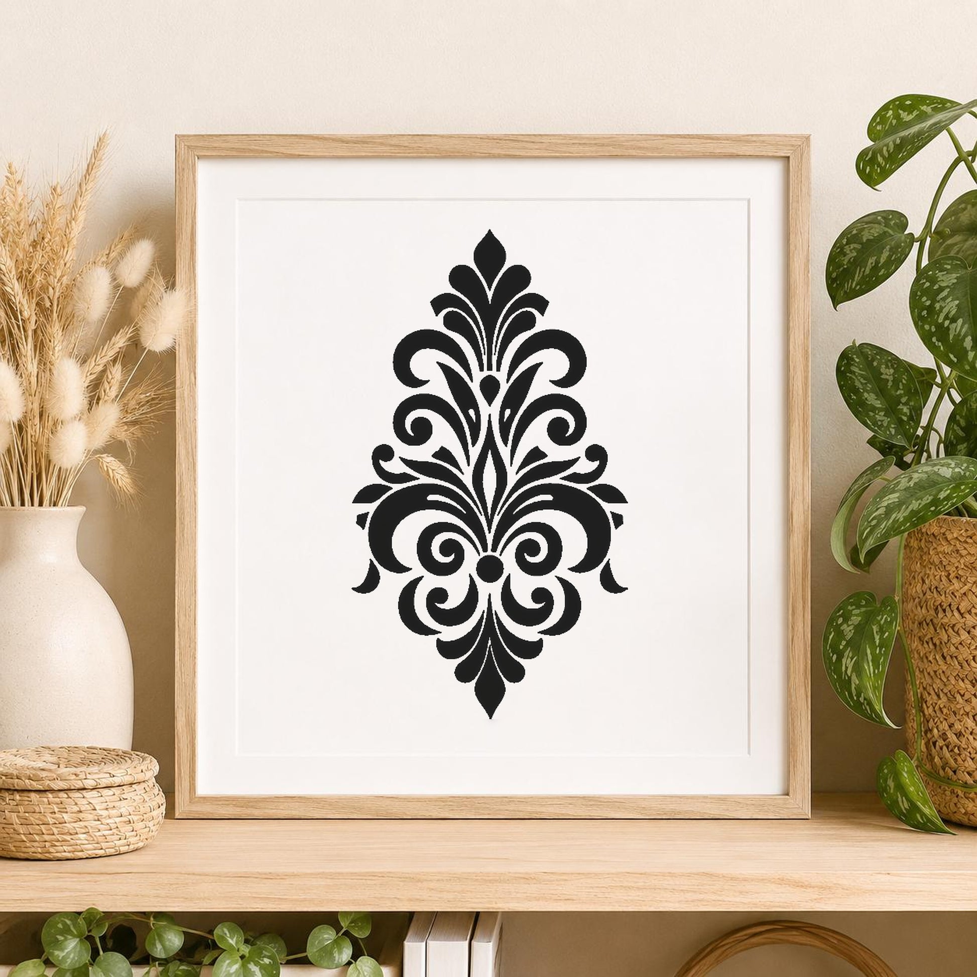 Ornate Shape With Curves Spirals And stencil photo 2
