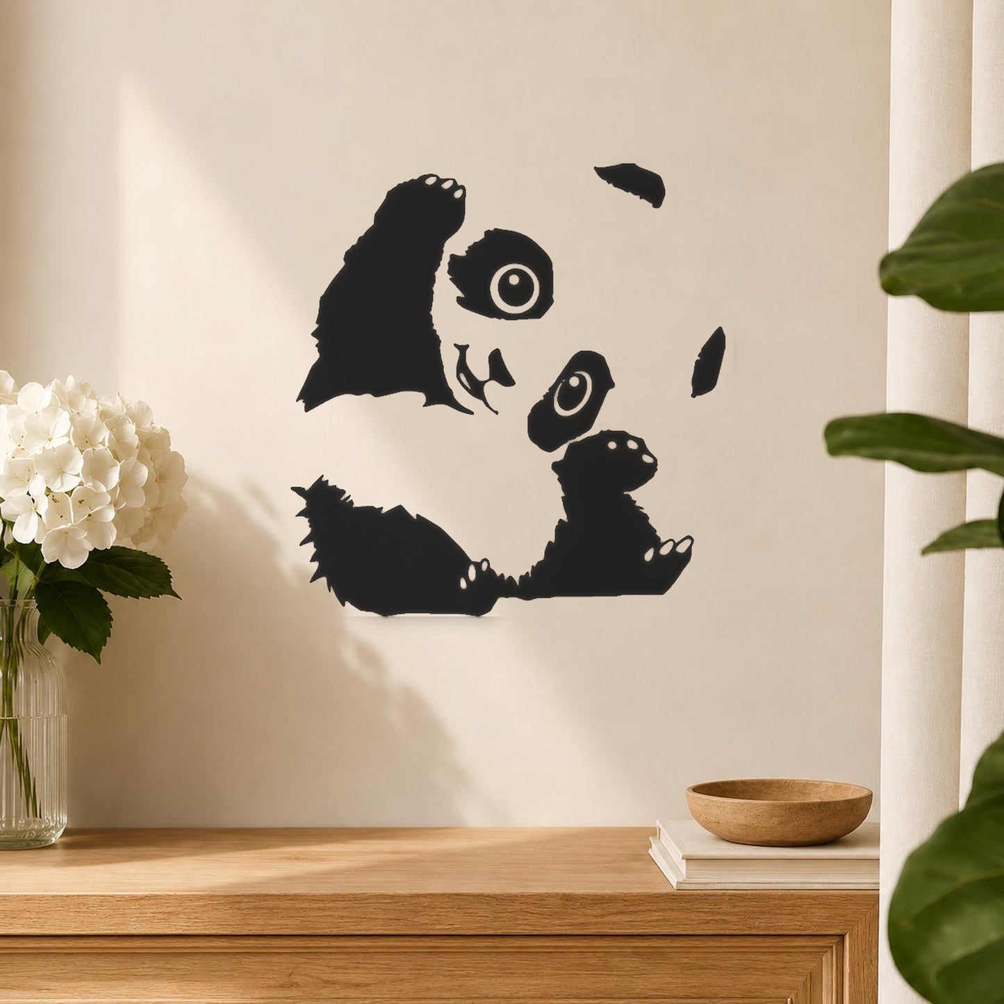 Panda Sitting With Paws Raised Large stencil photo 5