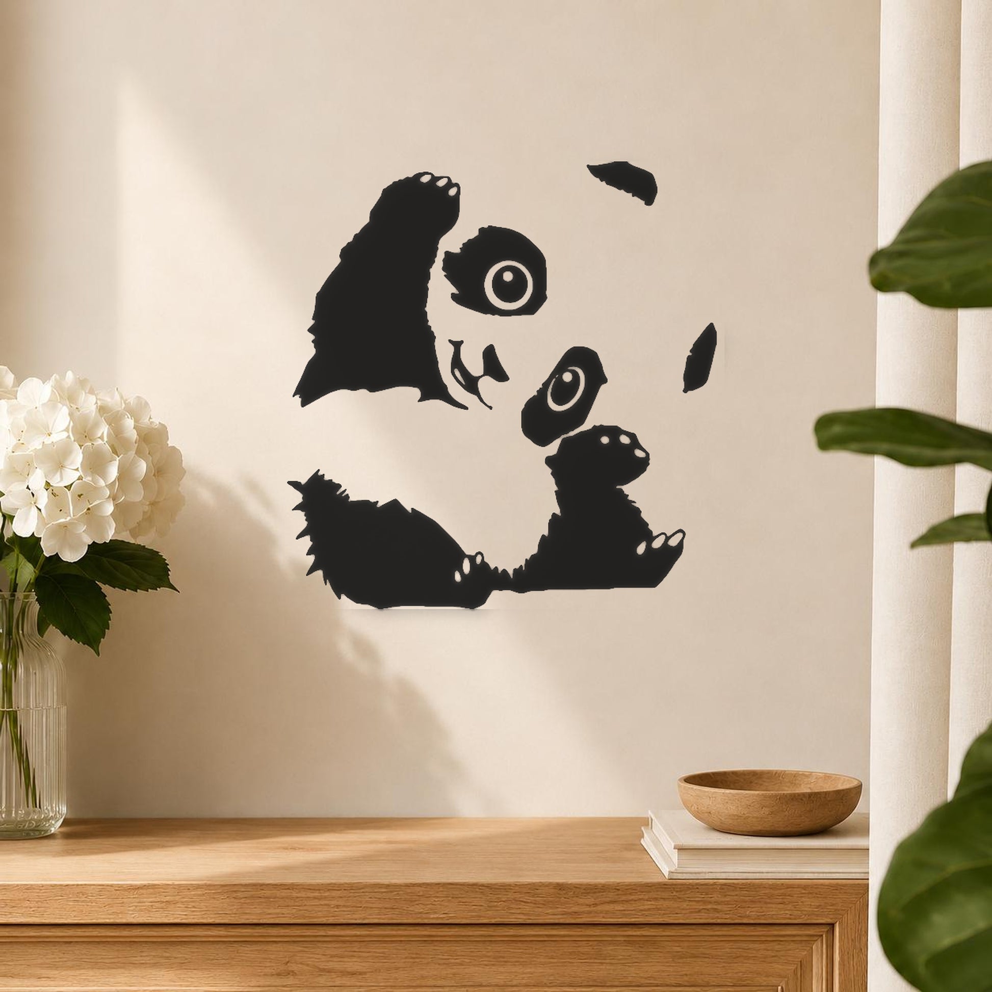 Panda Sitting With Paws Raised Large stencil photo 5