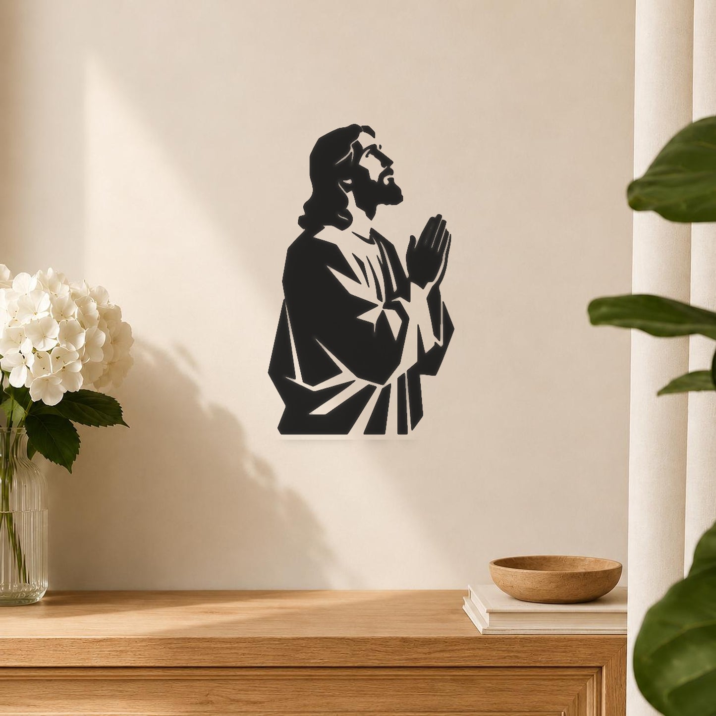 Person With Long Hair And Beard stencil photo 5