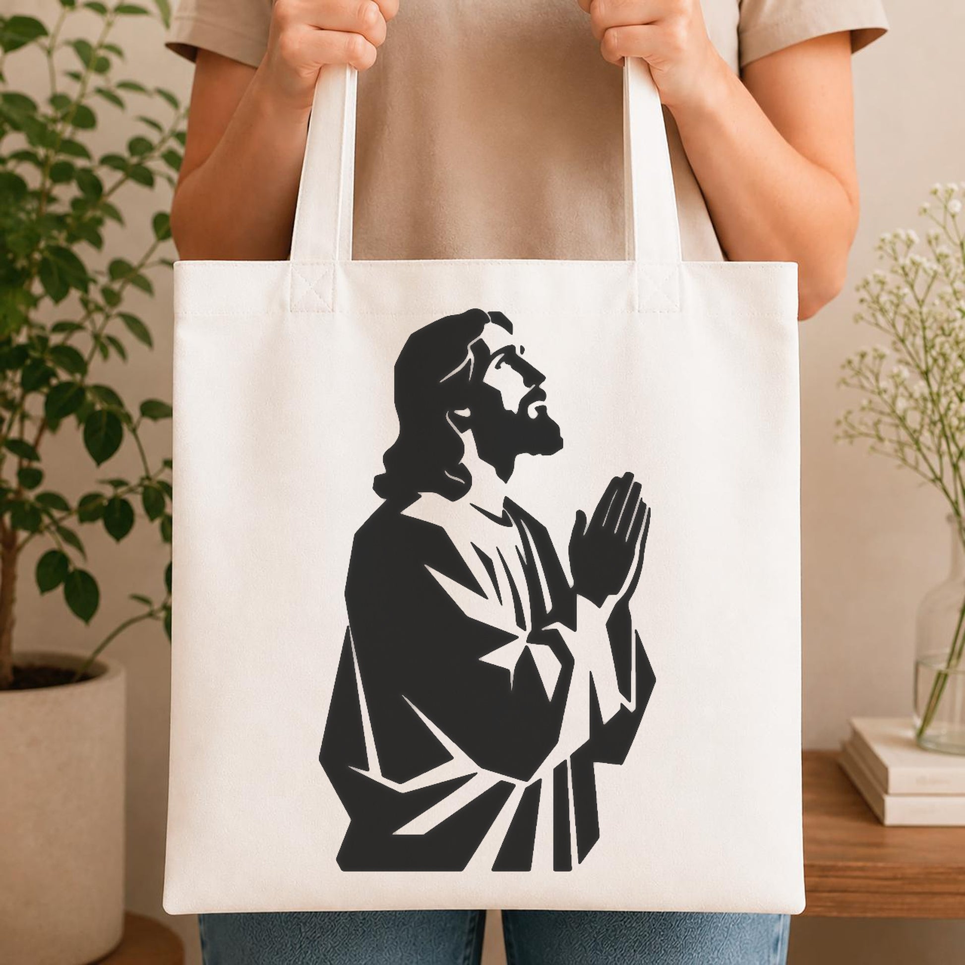 Person With Long Hair And Beard stencil photo 4