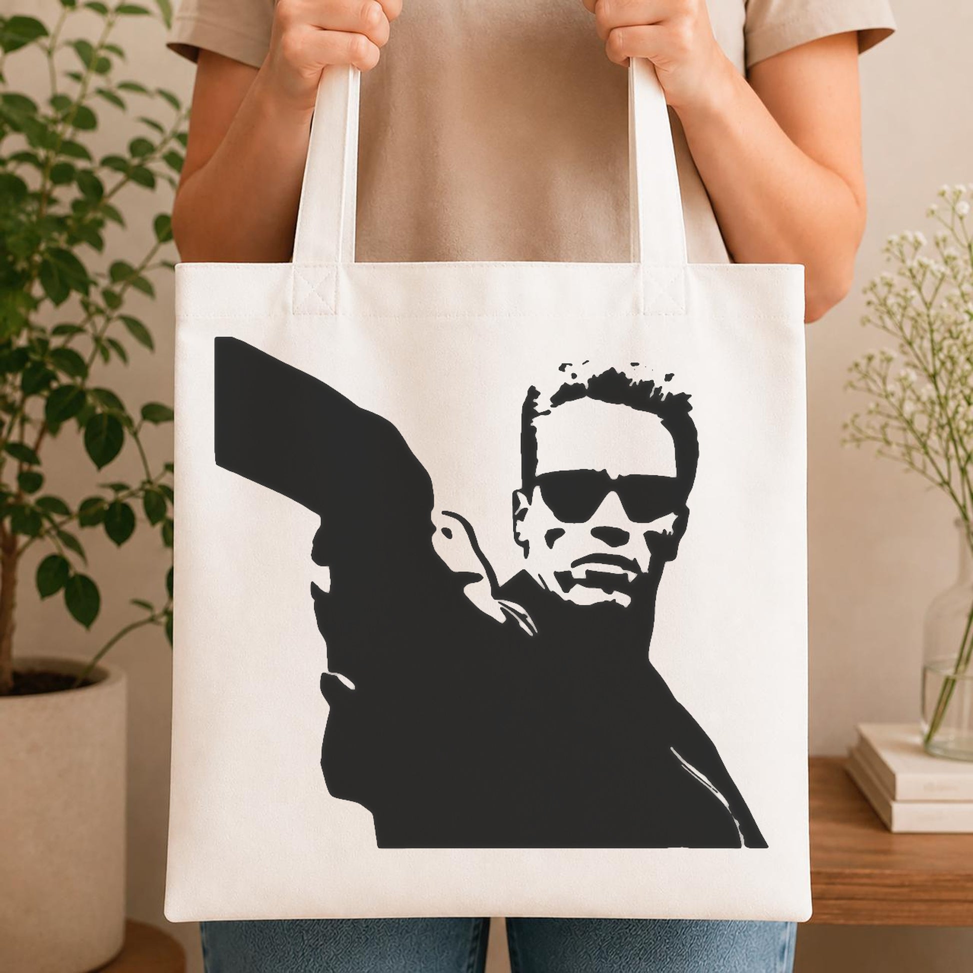 Person With Sunglasses Arm Raised Jacket stencil photo 4