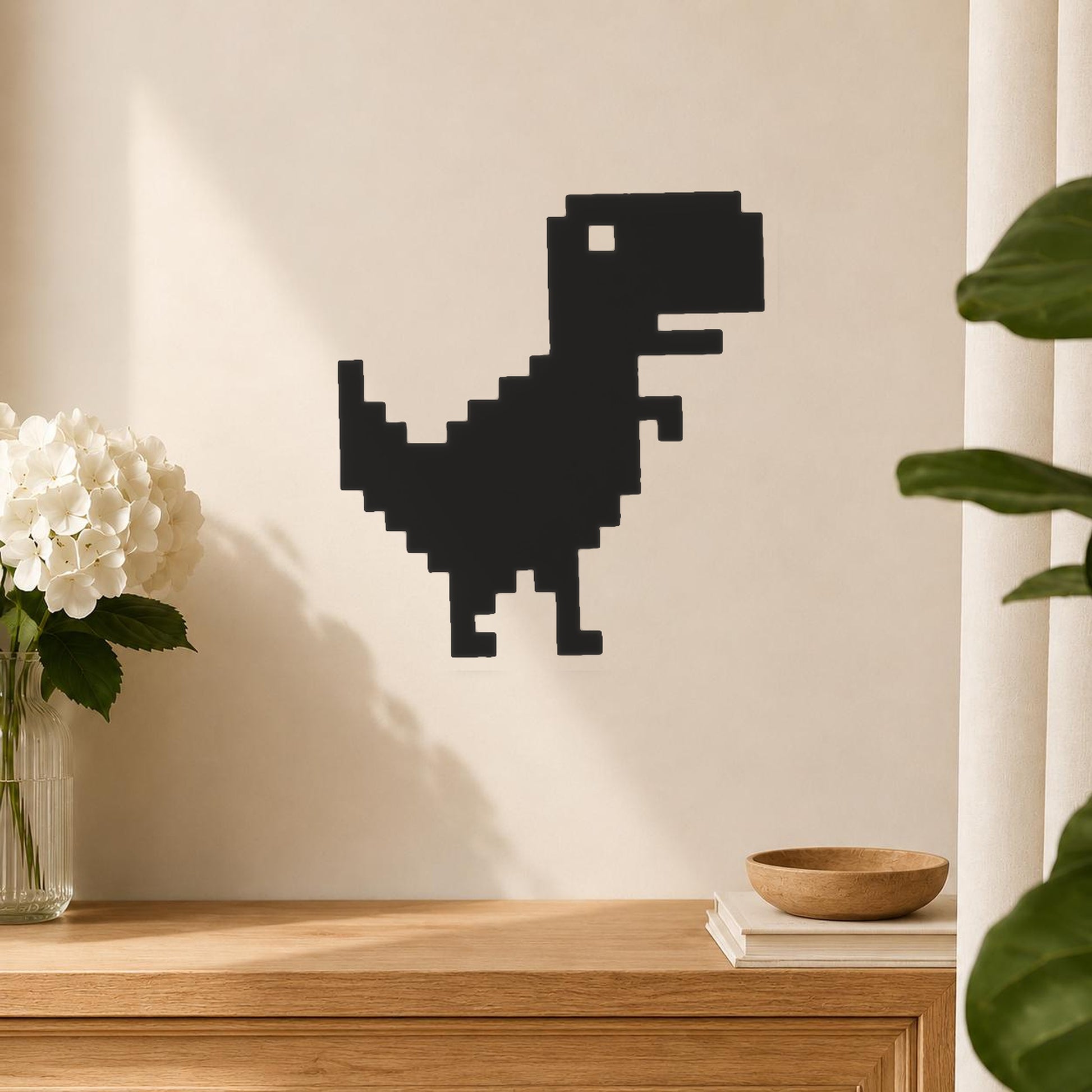 Pixelated Dinosaur Figure Standing With Raised stencil photo 5