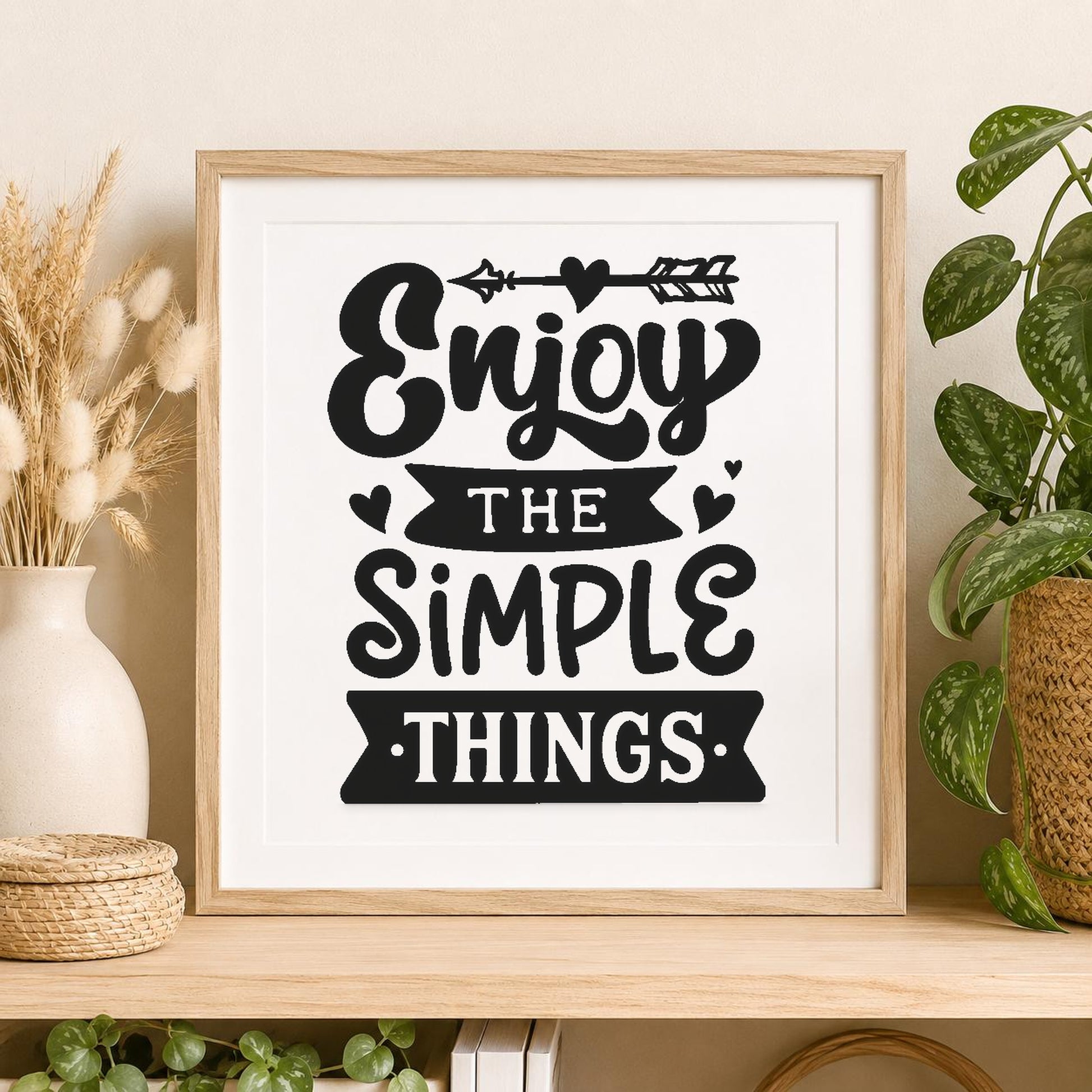 Saying Enjoy The Simple Things With stencil photo 2