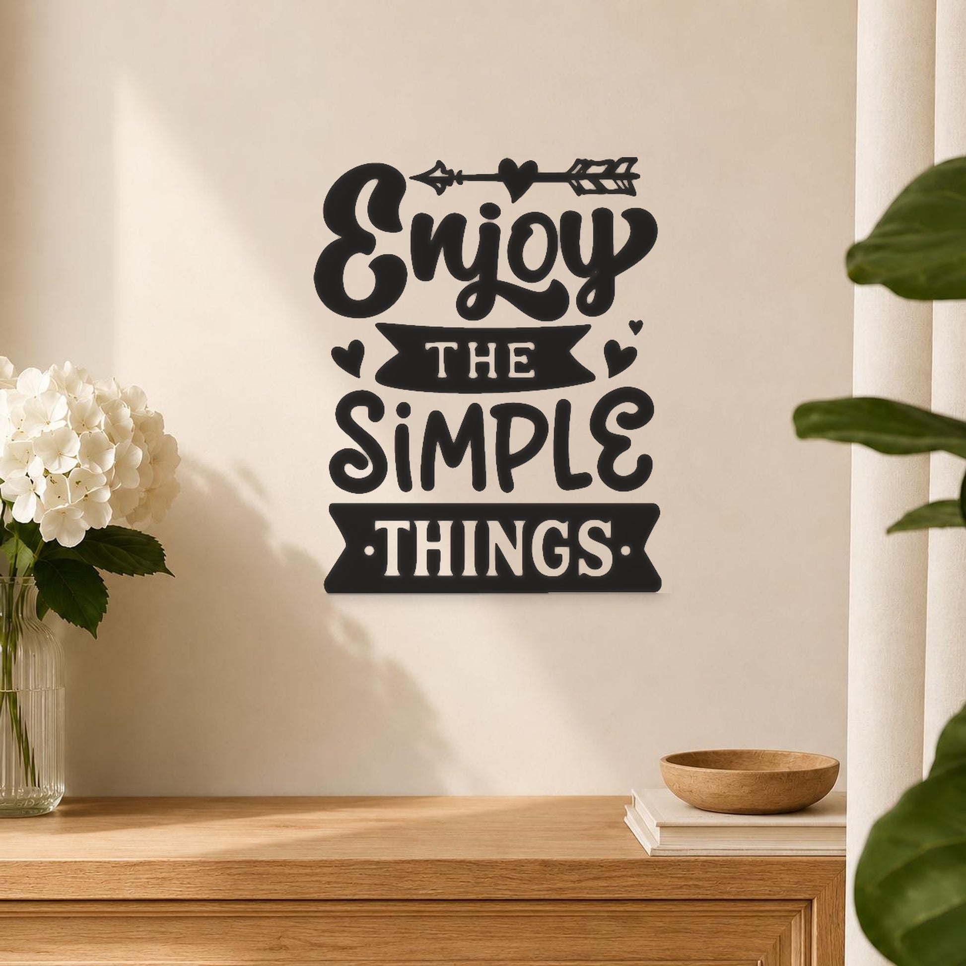 Saying Enjoy The Simple Things With stencil photo 5