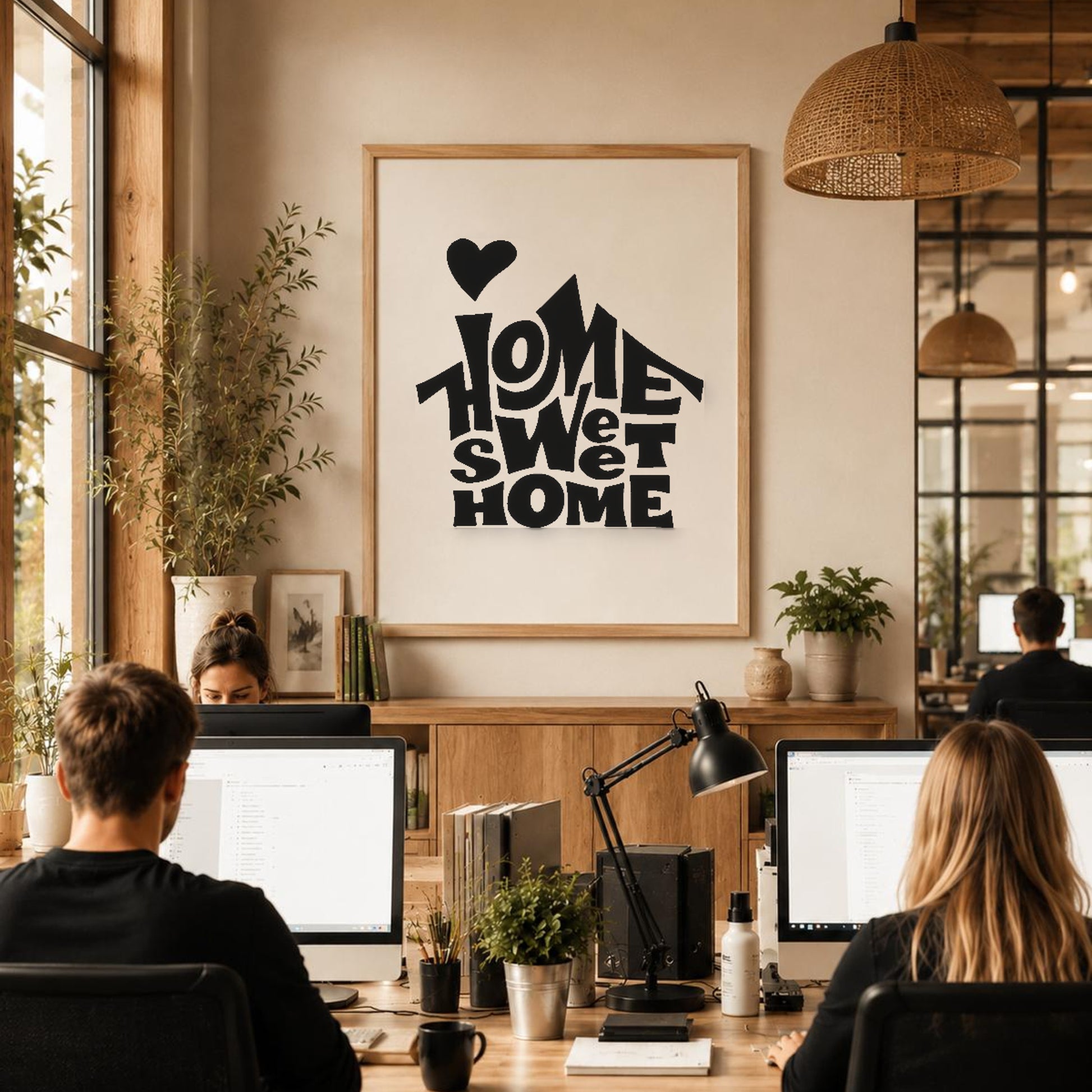 Shapes Forming Home Sweet Home With stencil photo 6