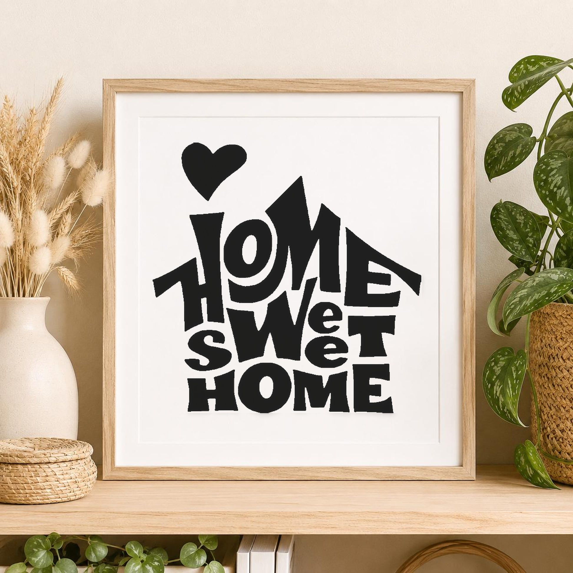 Shapes Forming Home Sweet Home With stencil photo 2