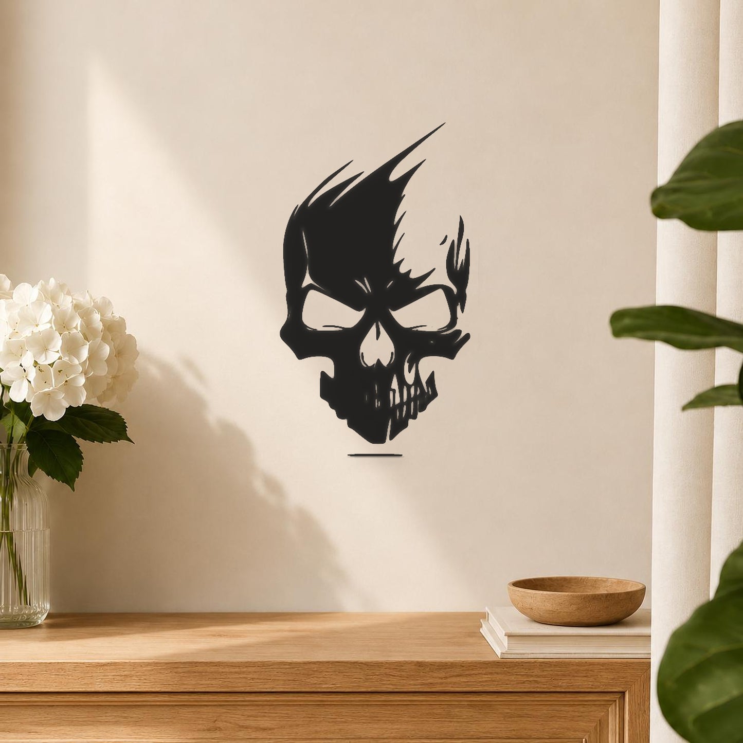 Skull With Visible Teeth Eye Sockets stencil photo 5