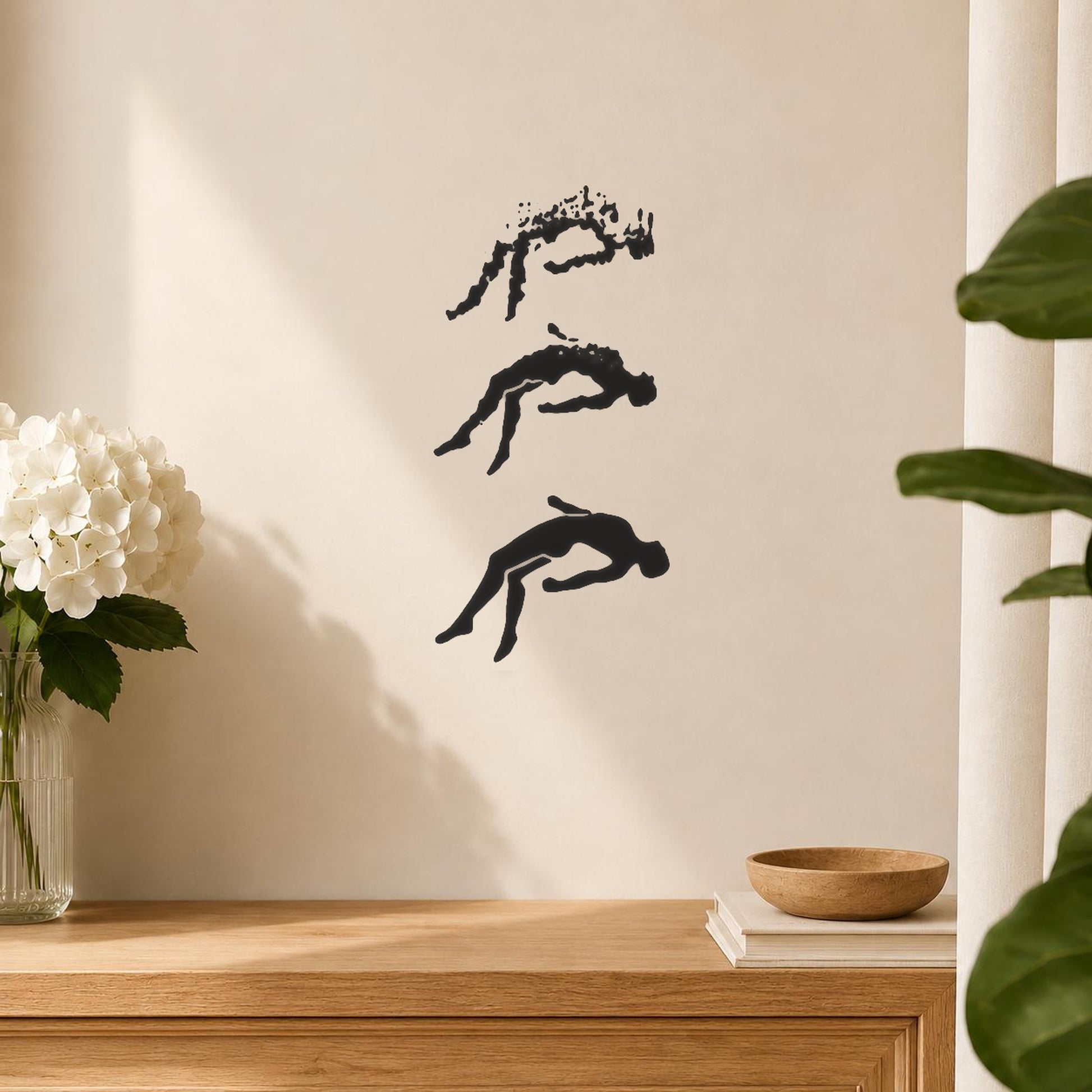 Three Figures Lying Horizontally With Different stencil photo 5