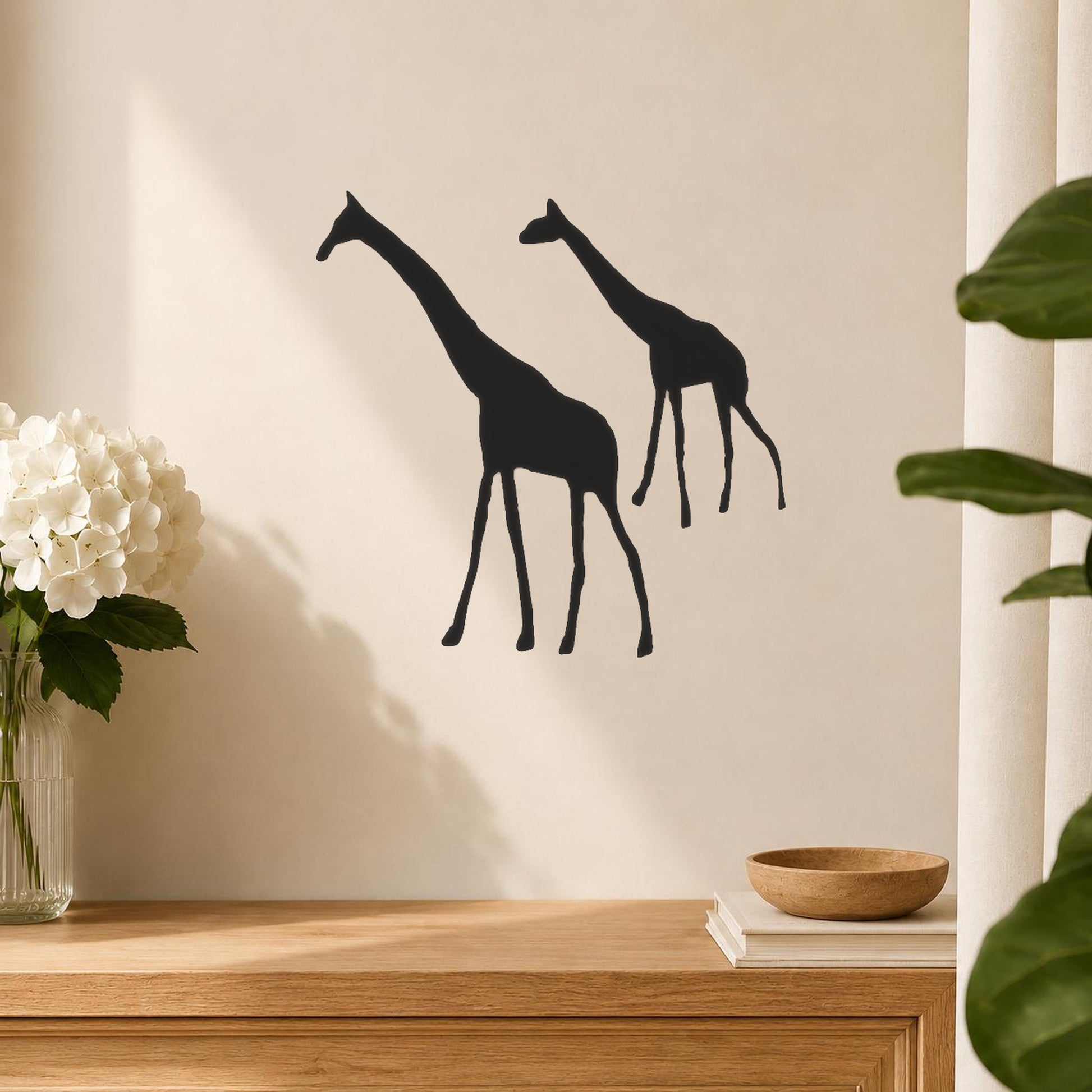 Two Giraffes Standing One In Front stencil photo 5