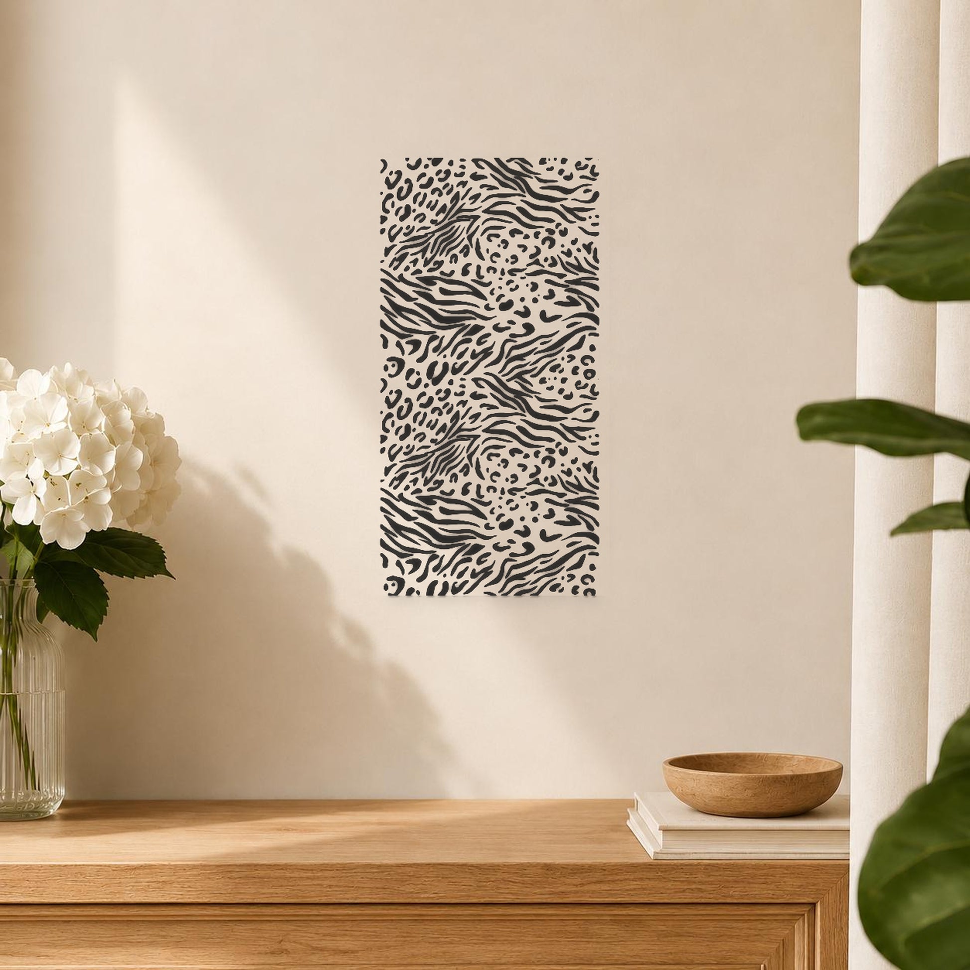 Wavy And Irregular Shapes Resembling Fur stencil photo 5