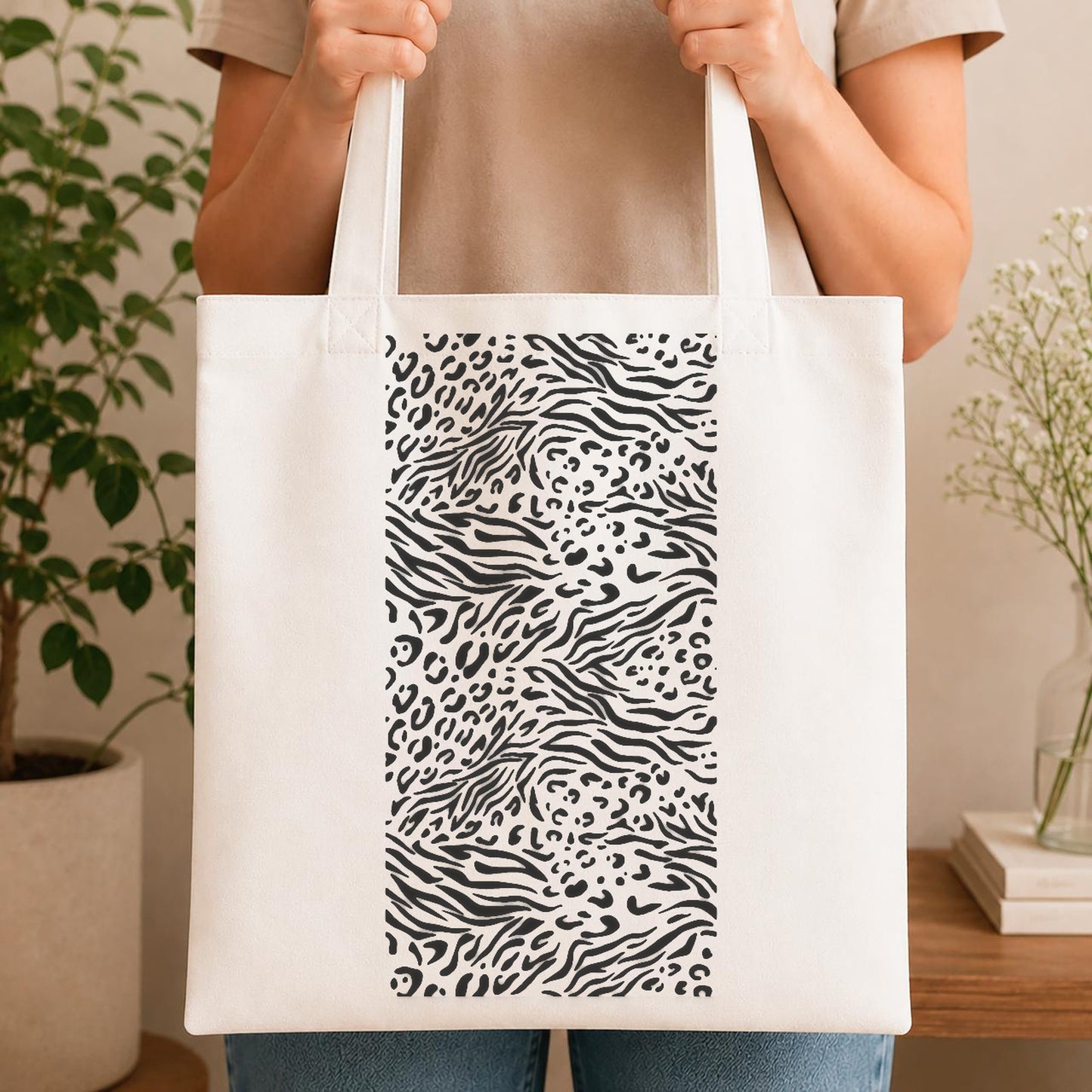 Wavy And Irregular Shapes Resembling Fur stencil photo 4