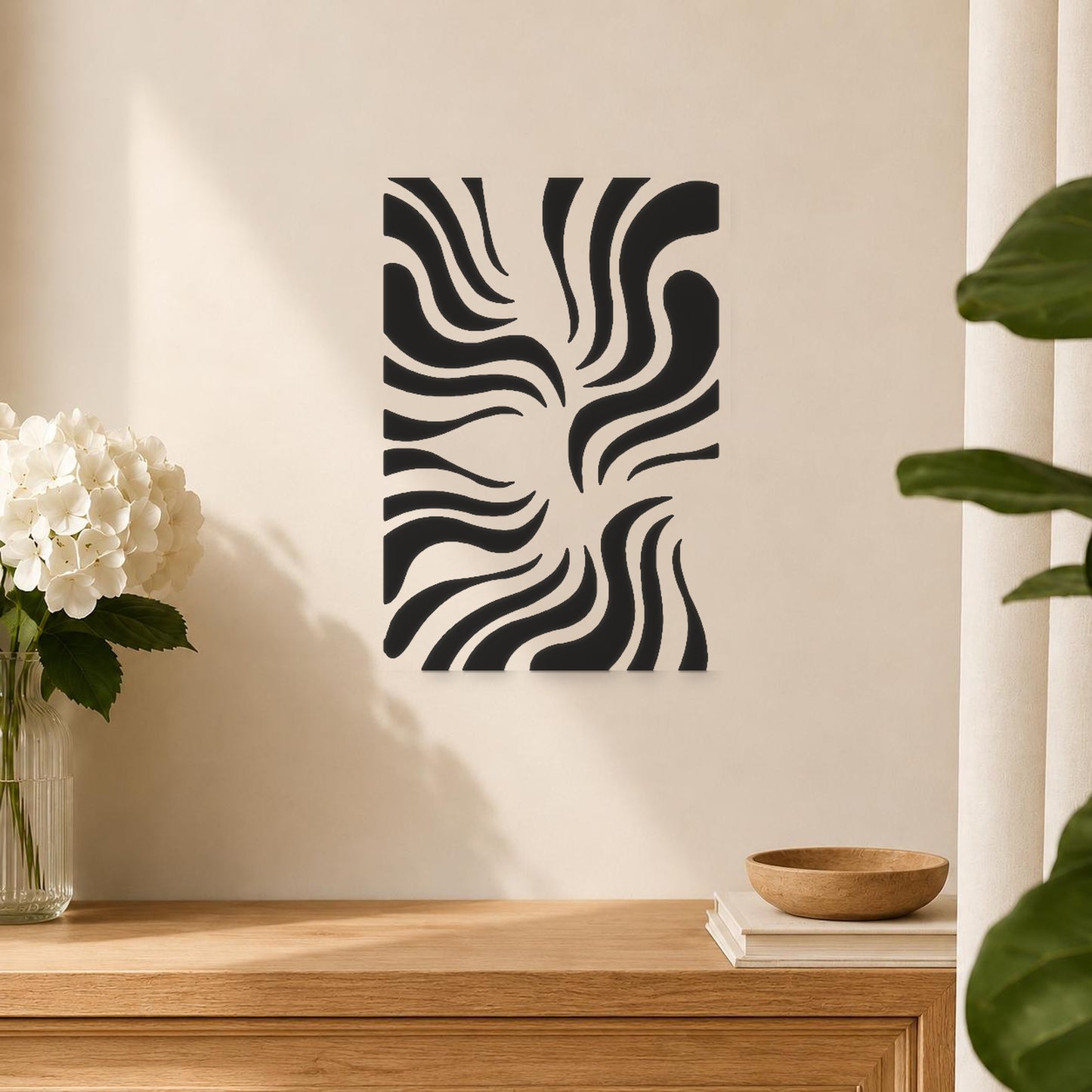 Wavy Shapes Extending From The Center stencil photo 5