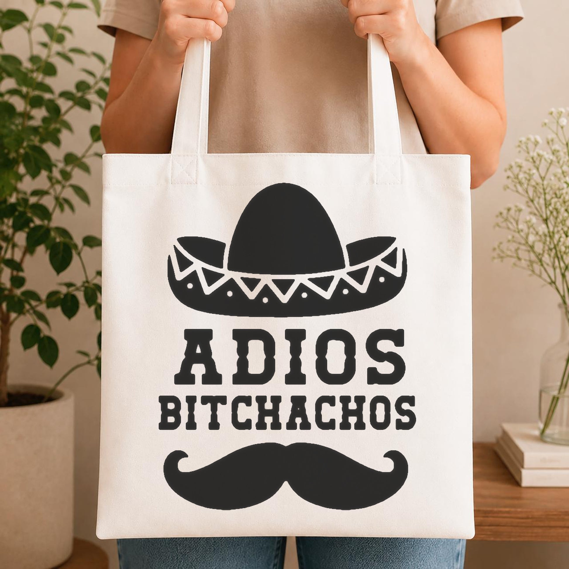 With Words Adios Bitchachos Large Sombrero stencil photo 4