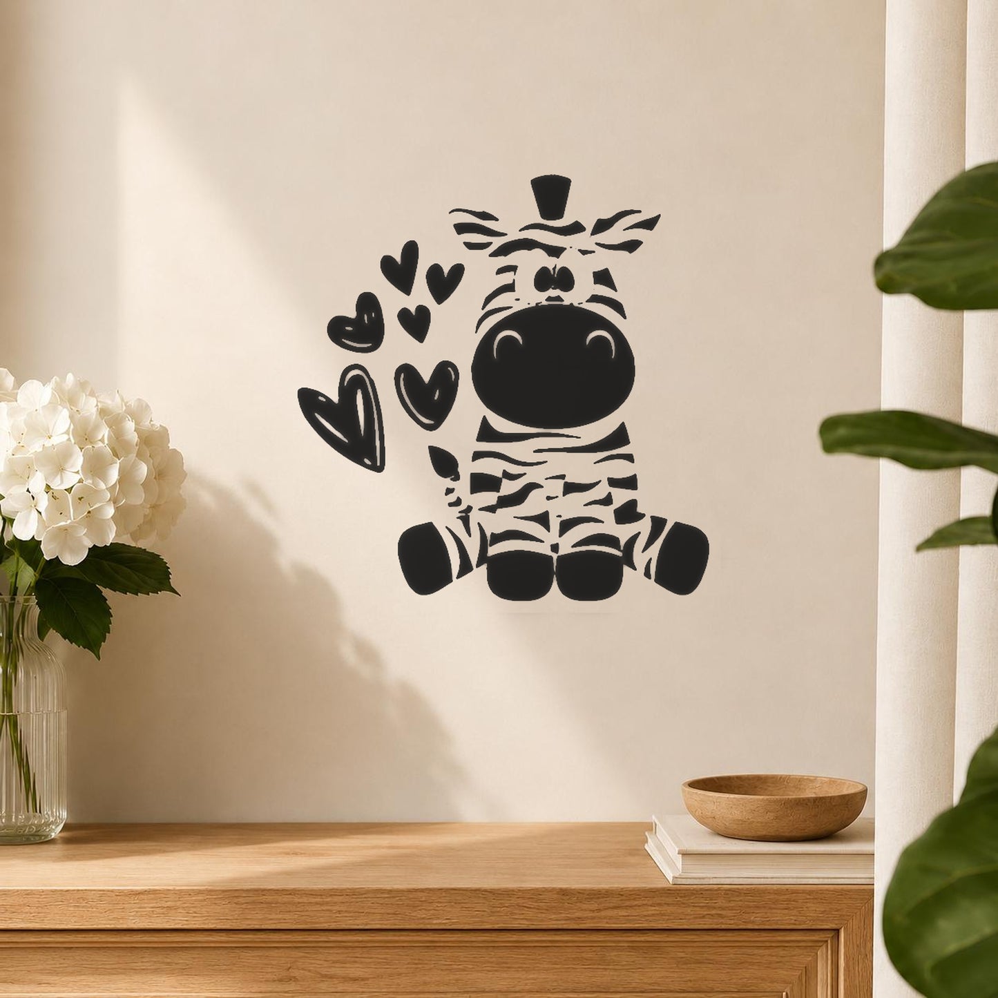 Zebra With Large Eyes Sitting With stencil photo 5