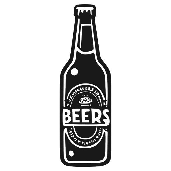 Part 92 Bottle Label Reading Beers Typography Reusable Mylar Stencil for DIY Crafts Template