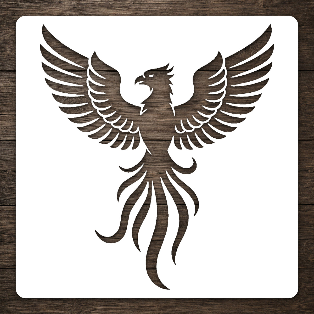 Mythical Phoenix Rising Reusable Stencil for Art & DIY Crafts Template