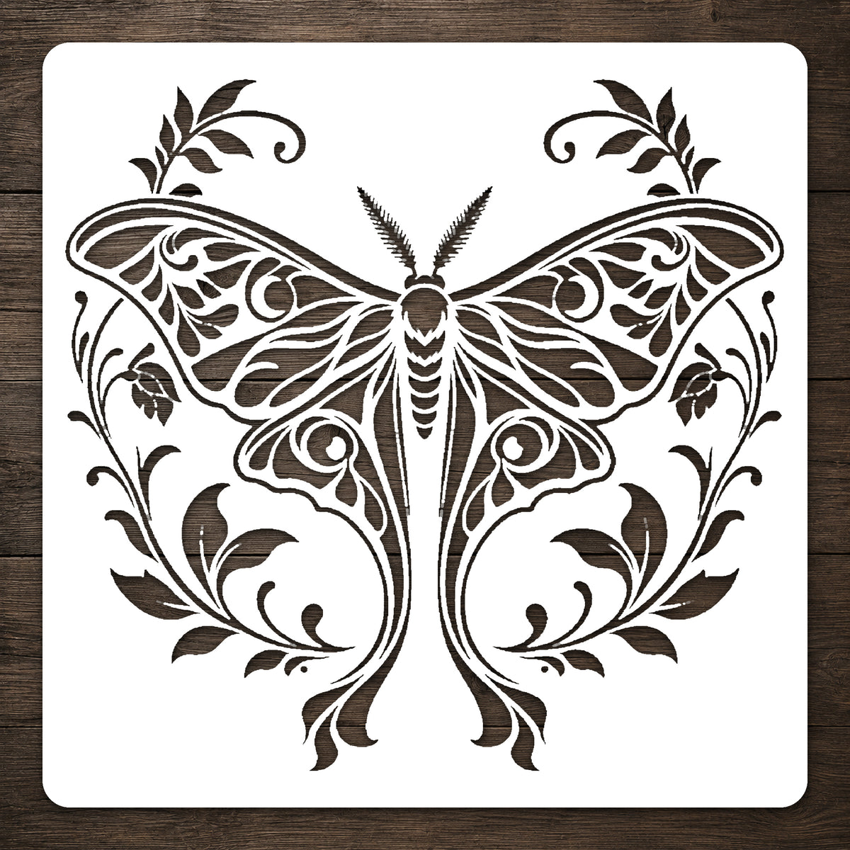 Elegant Luna Moth Stencil for Art, Home Decor, DIY Crafts & Unique Gifts Template