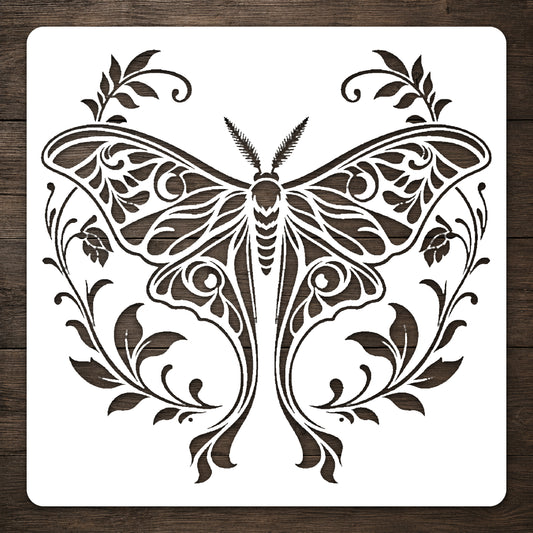 Elegant Luna Moth Stencil for Art, Home Decor, DIY Crafts & Unique Gifts Template