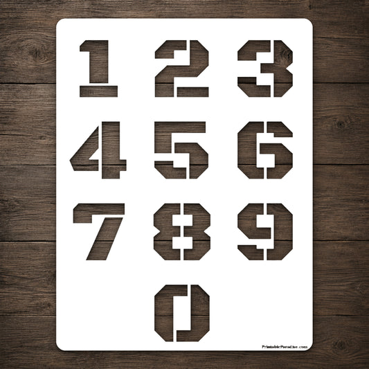 Reusable Mylar Stencil - Cutout Number Shapes 0-9 for Art, Home Decor & DIY Crafts Template